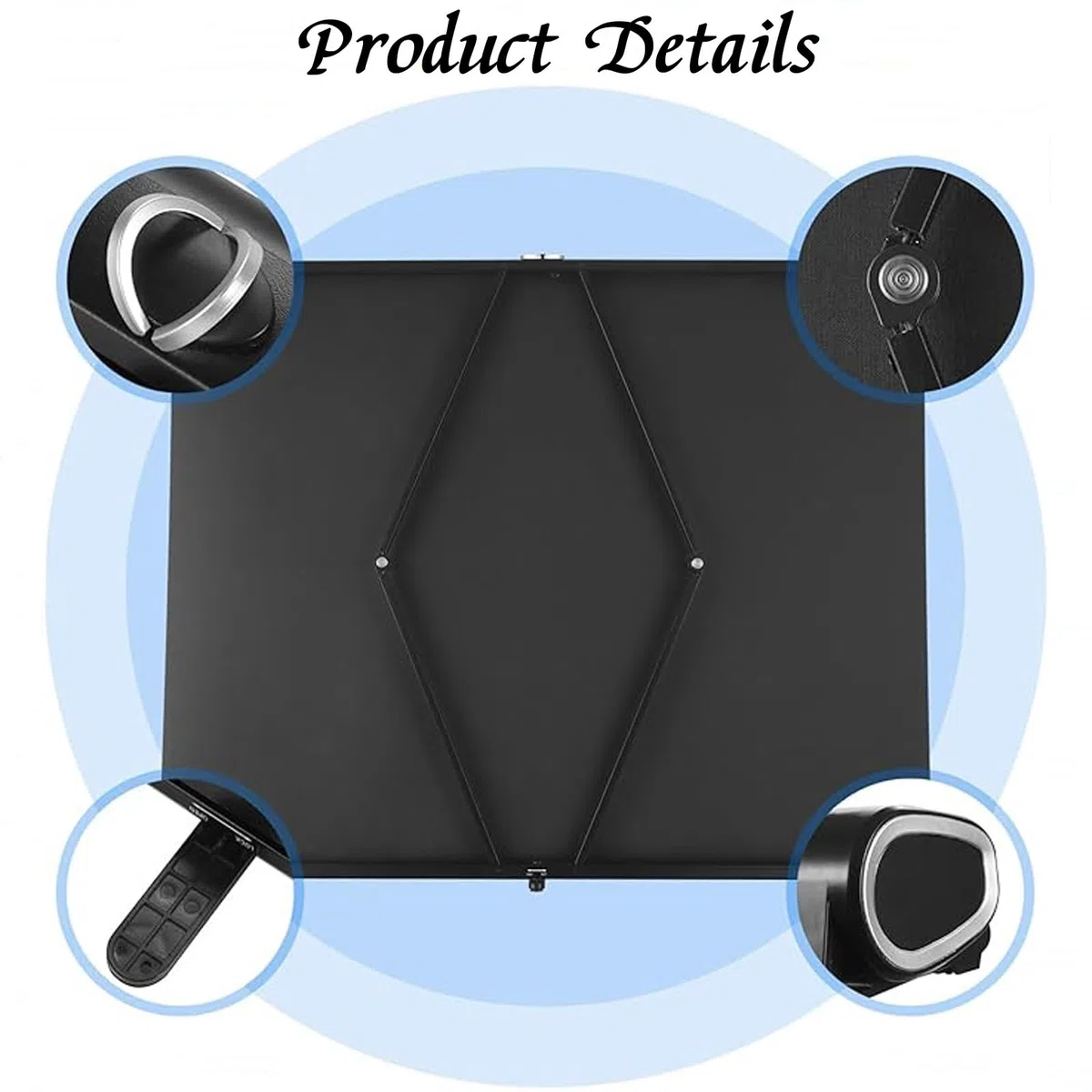 Schermo di proiezione 30/40/50 pollici Full HD 4K gigante, Schermo per Proiettore Avvolgibile Manuale, Facile da Arrotolare, Tela portatile per presentazione e proiettore home theater.(40in/16:9)