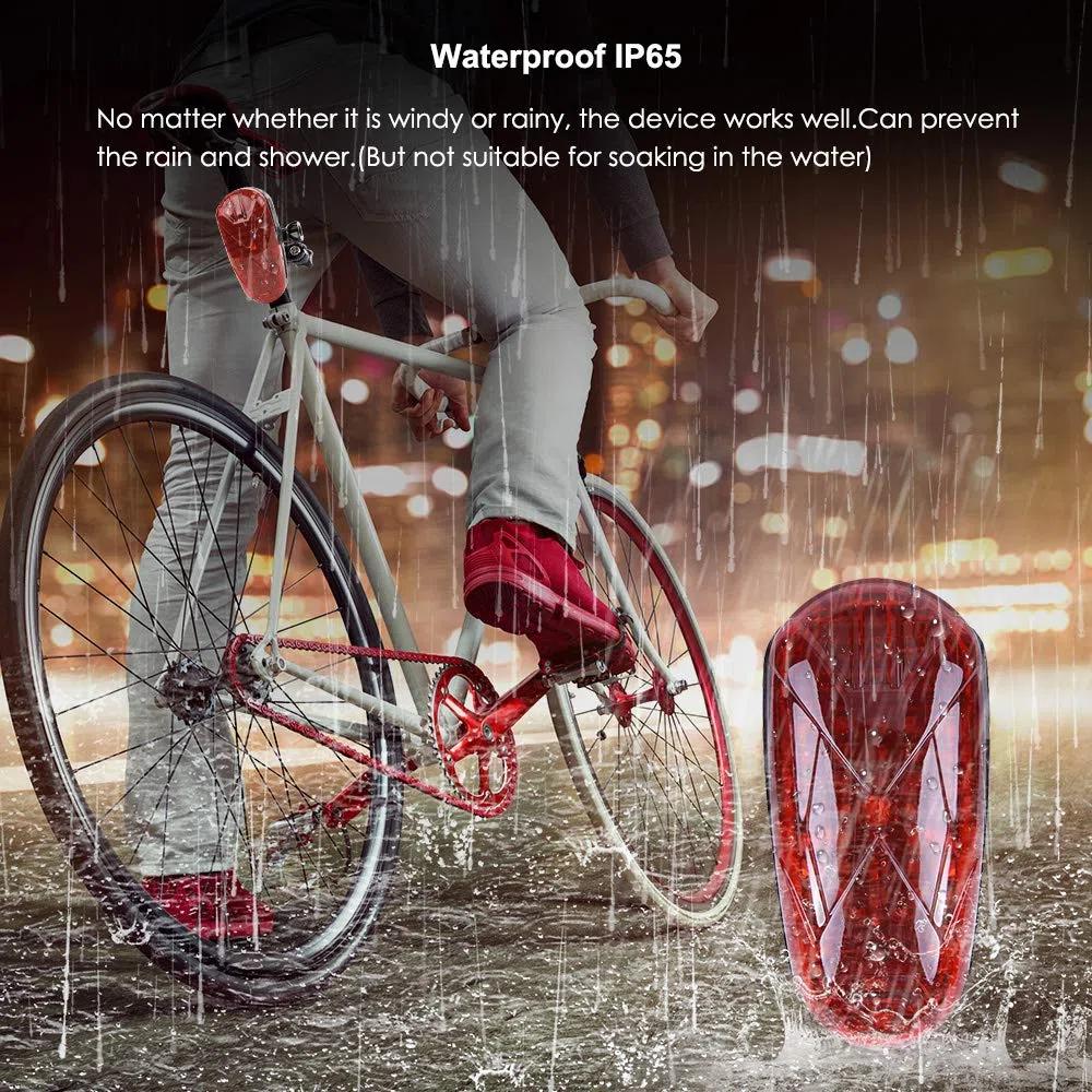Localizzatore GPS per Bici Monitoraggio in Tempo Reale Satellitare GPS Tracker Antifurto Impermeabile Fanale Posteriore per bicicletta