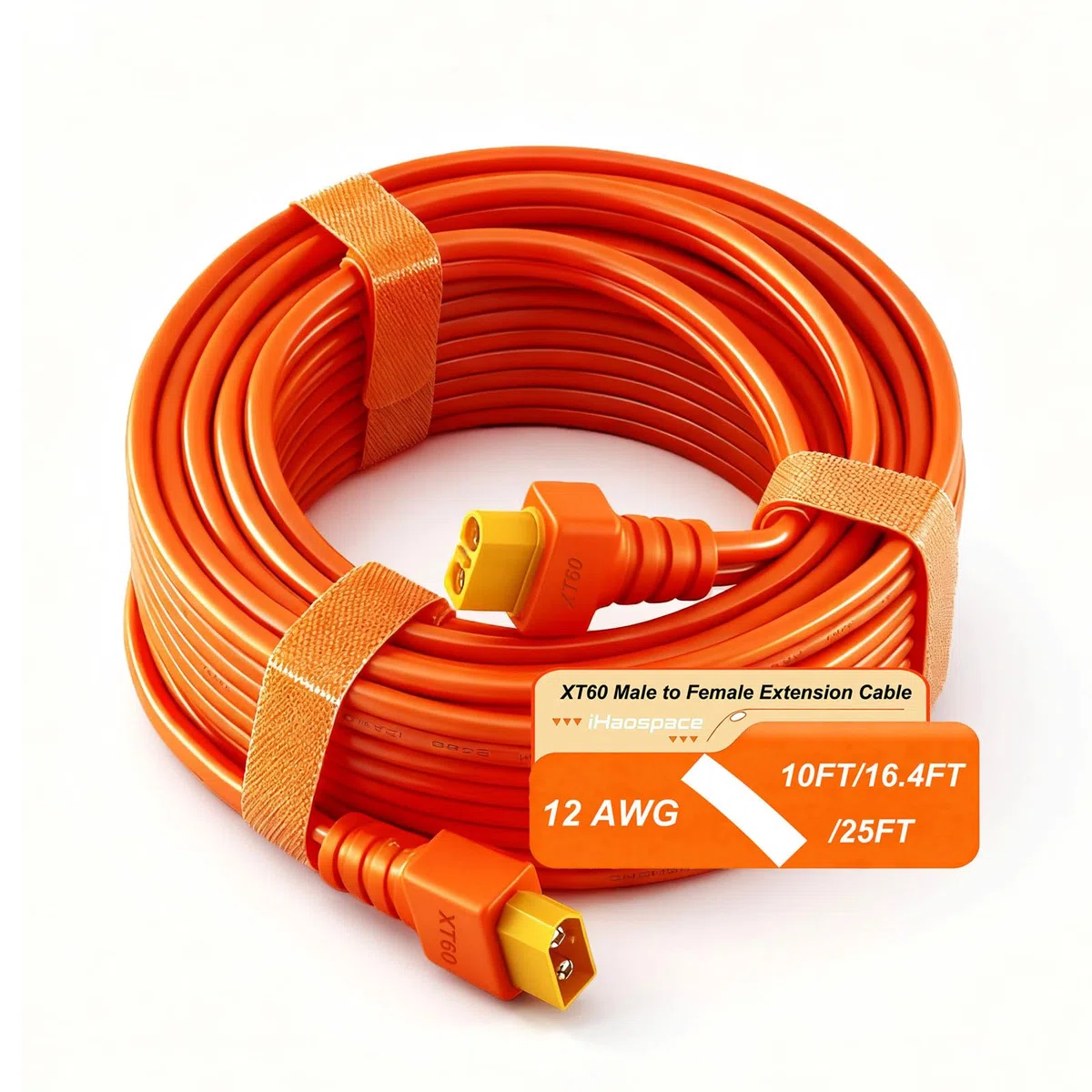 XT60 - Cavo di prolunga XT60, 3,5 m/6,3 m, 12 AWG, XT60, con connettore maschio a femmina, per centrali elettriche portatili, pannelli solari, generatori solari e batterie RC (5 m)