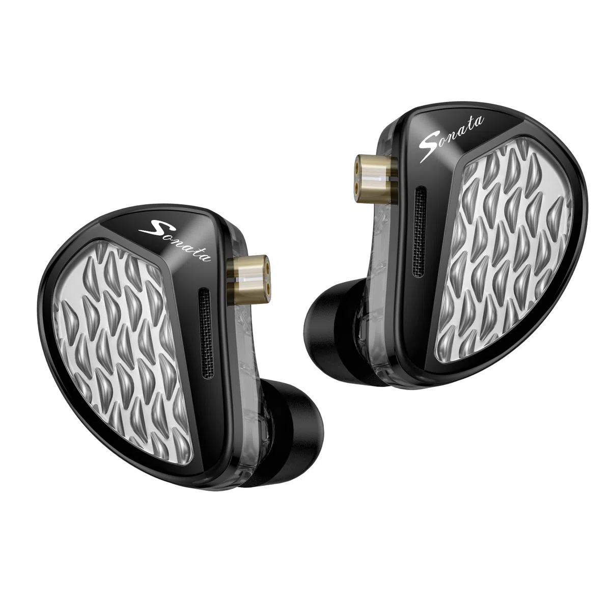 KZA COUSTICS Sonata - Cuffie intrauricolari per monitor 28, armatura bilanciata con versione standard e sintonizzazione, cavo placcato argento, microfono HD per musicisti e audiofili (sintonizzazione)