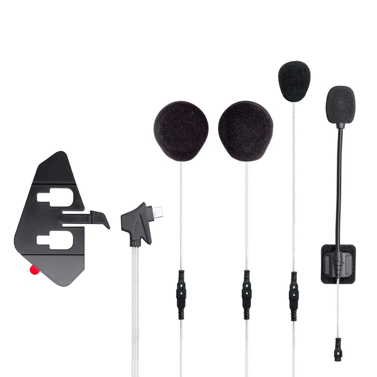Midland - Kit Completo per Second Cuffie C1439.02, Compatibile con BT Mini, Altoparlanti RCF, Doppio Microfono, Connettore e Sistema di Fissaggio, Omologato ECE 22.06