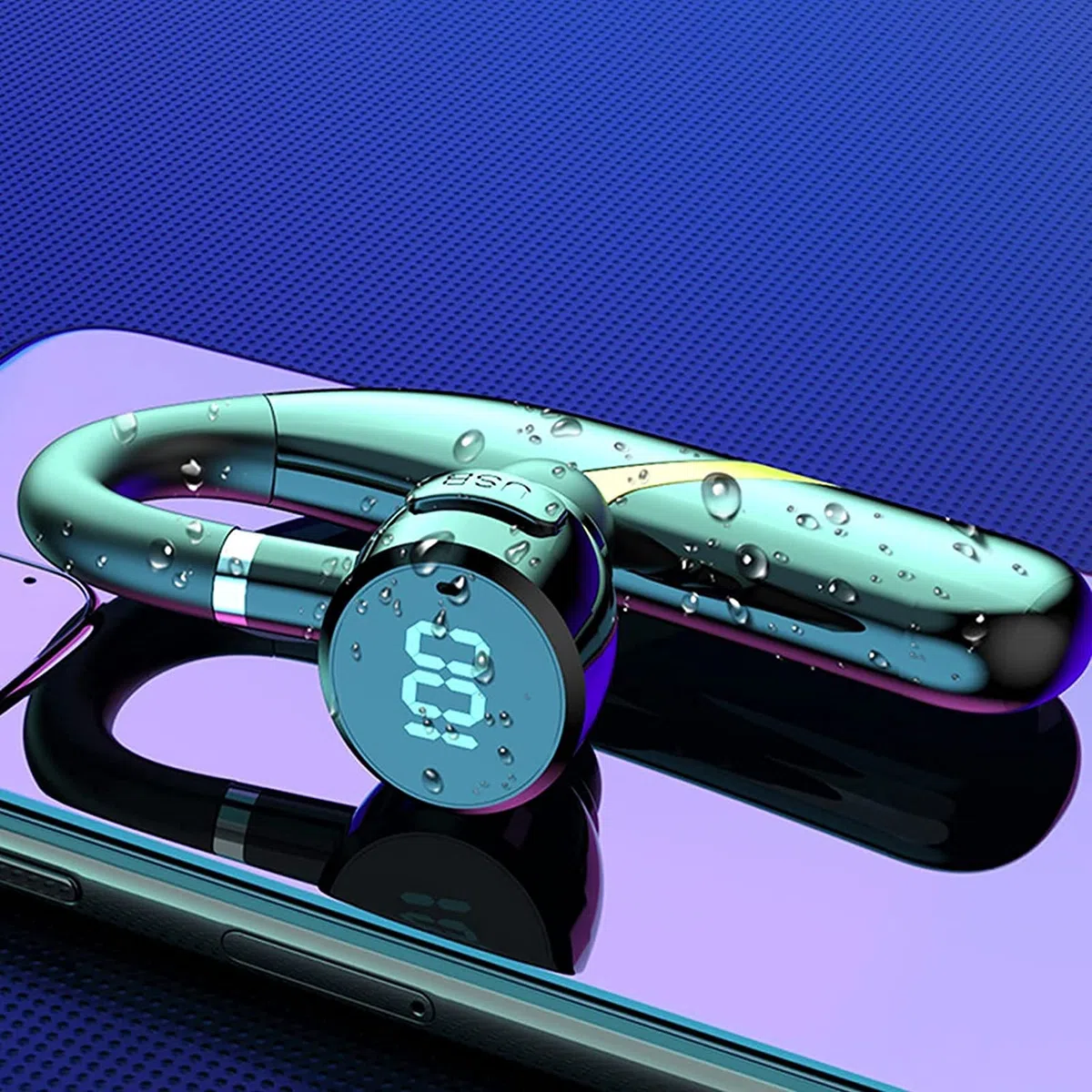 Auricolari senza fili, Vero Bluetooth senza Fili 5.0 con Microfono, IPX7 Auricolari Sportivi a Voce Alta Impermeabile con Custodia di Ricarica per Allenamento Palestra All'aperto