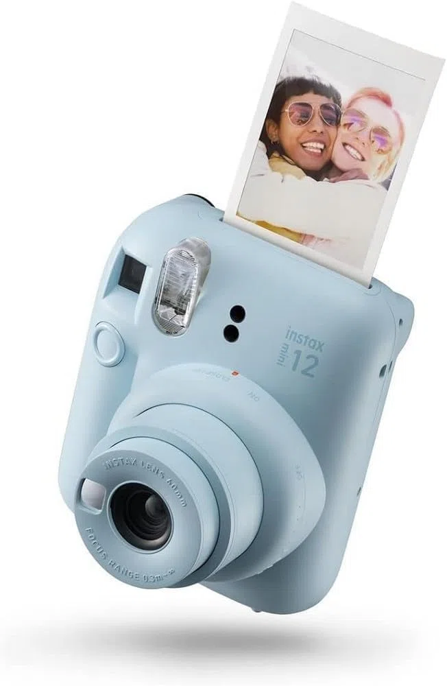 Fujifilm instax mini 12 Pastel Blue - Macchina Fotografica Istantanea & instax mini 12 custodia per fotocamera, Blu Pastello