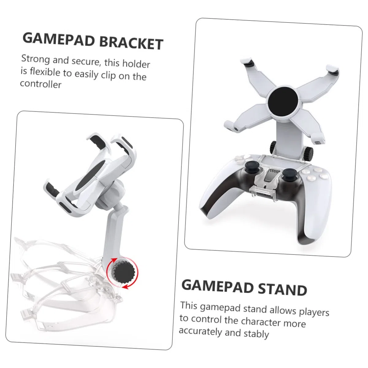 Angoily 2pezzi Supporto Per Gamepad e Smartphone Base Ergonomica Per Giocatori Compatibile Altri Controller Maggiore Stabilità e Precisione Nel Gioco