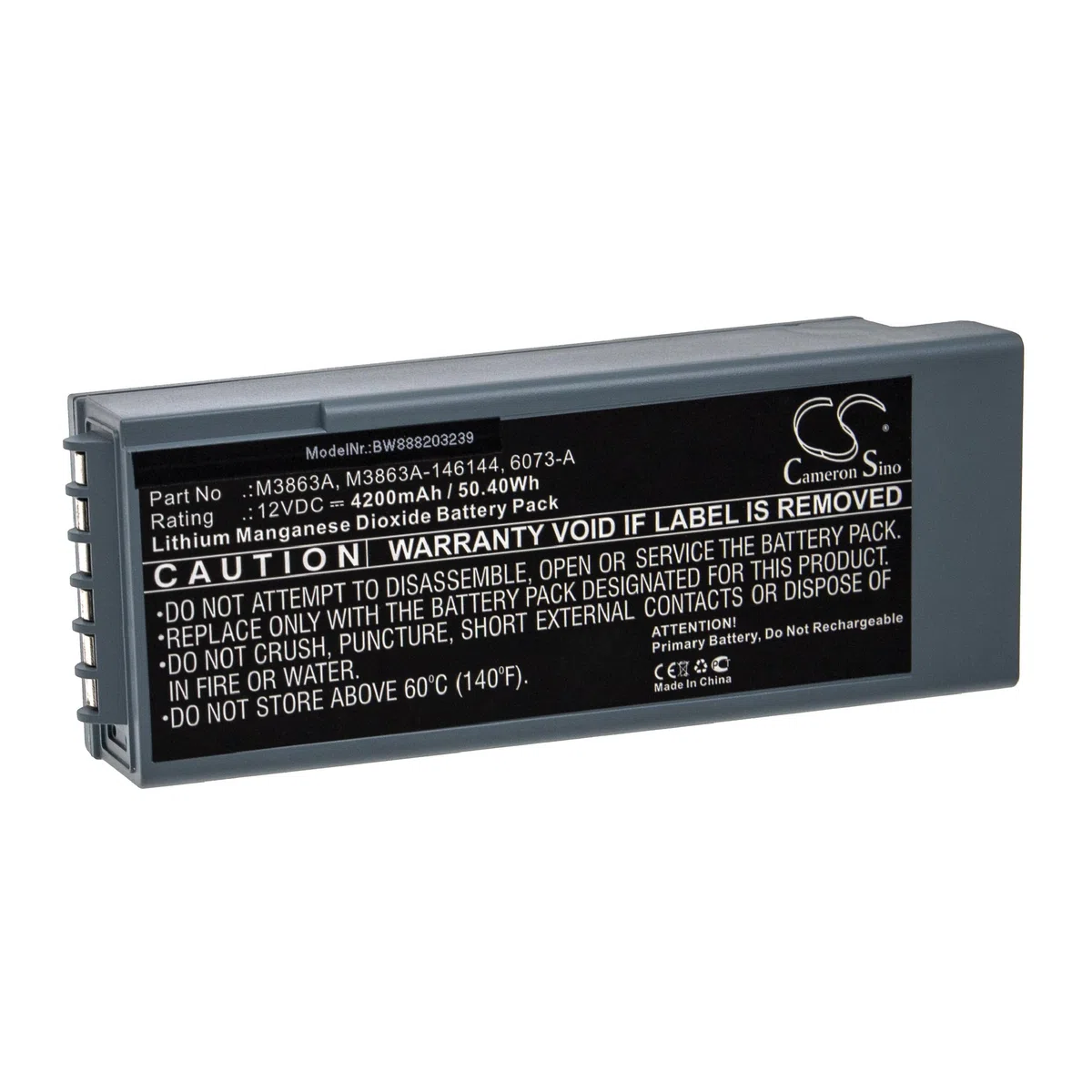 vhbw batteria sostituisce Philips M3848A, M3860A, M3840A, M3841A, 6073-A, M3863A, M3861A per strumentazione medica (4200mAh, 12V, Li-MnO2)