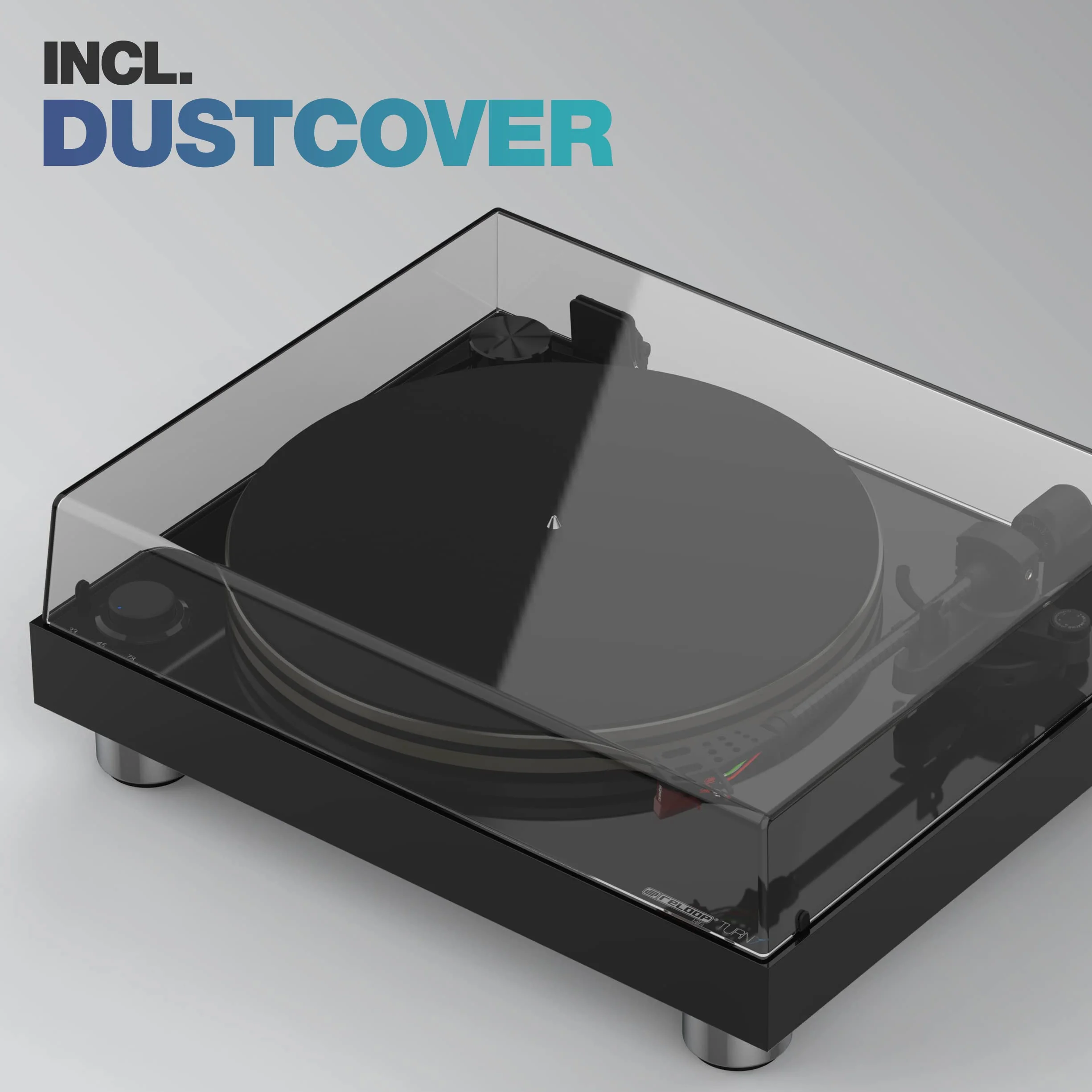 Reloop 80 Record Case Black - Classica Custodia Per Dischi, Angoli Di Protezione Arrotondati, Nero