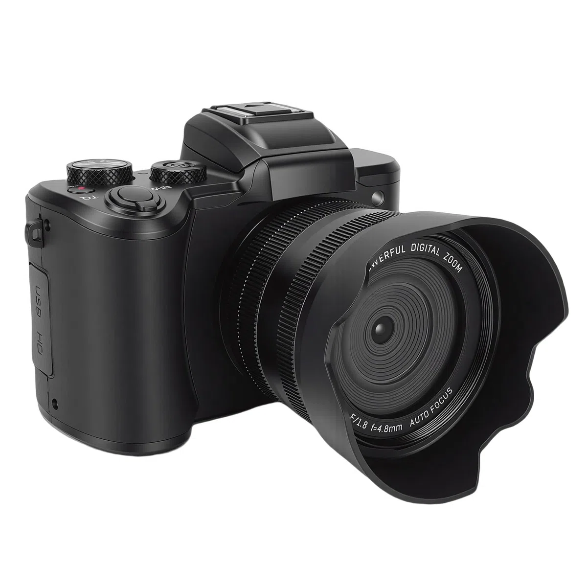 ASHATA Fotocamera digitale 8K 88MP HD con touch screen per principianti e appassionati di fotografia, nero