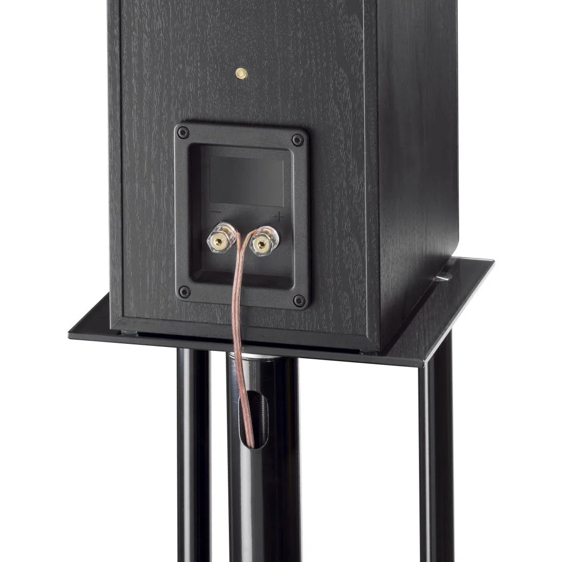 Hama Set di 2 supporti per altoparlanti, per scatole pesanti, con passacavi, ammortizzatori di vibrazione, supporto universale, altezza 64 cm, max. 30 kg, nero