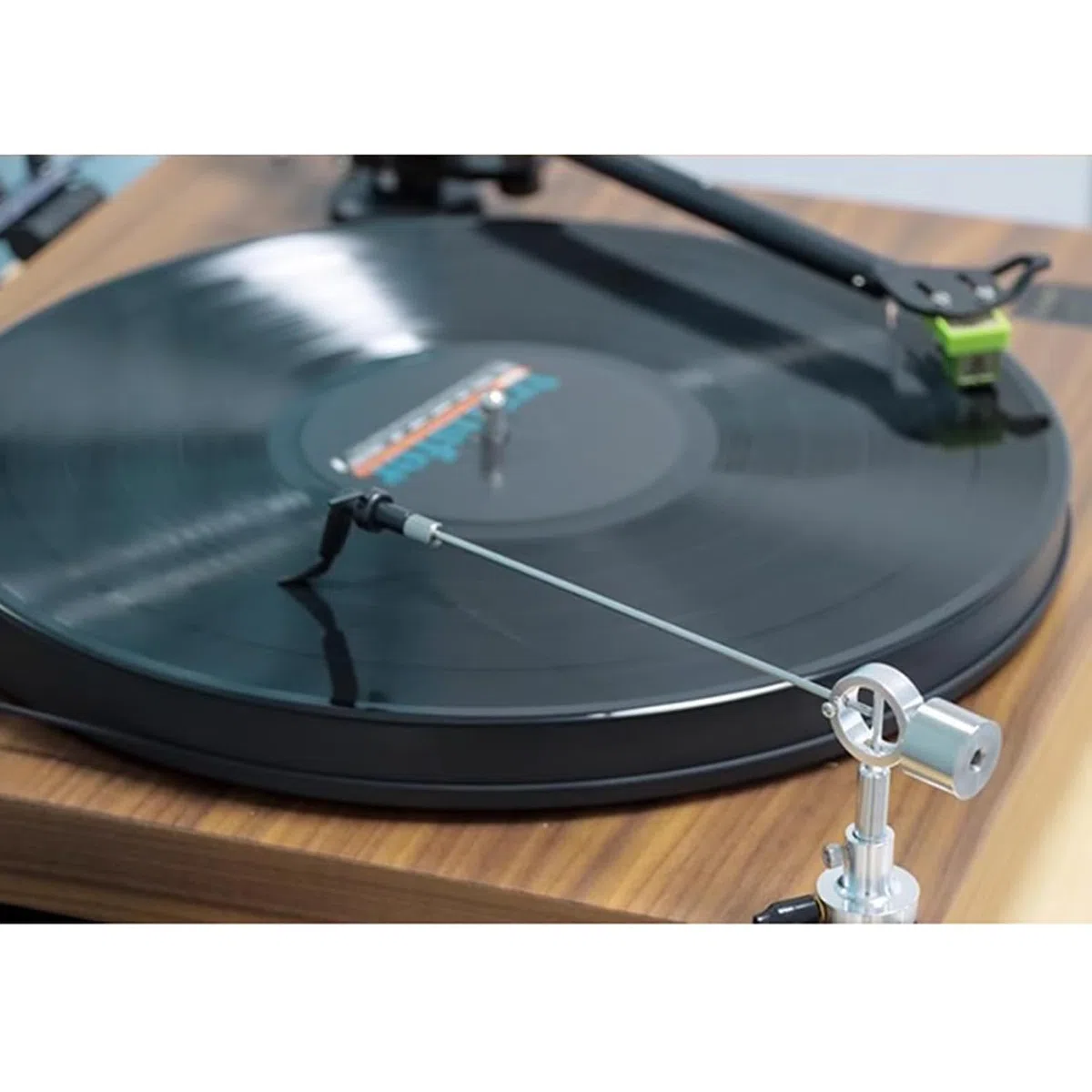 Braccio di pulizia per dischi in vinile, spazzola antistatica per giradischi, altezza regolabile 4,5-6 cm, rimuove efficacemente polvere e elettricità statica