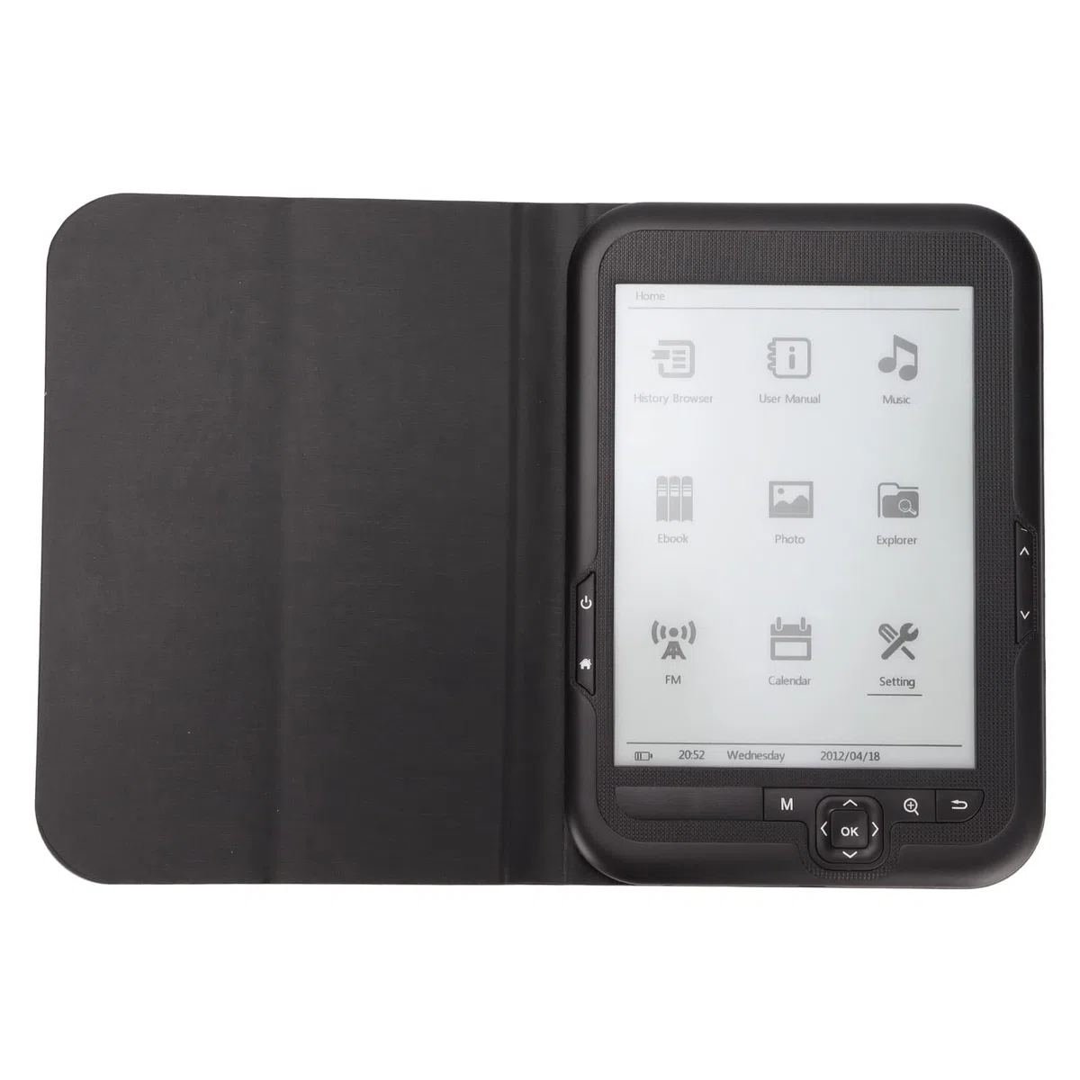 Ereader da 6 pollici, supporto per la riproduzione di musica FM Preferiti Funzione di zoom 800X600 Ereader per schermo a inchiostro HD Lettore PDF Dispositivo per lettore di ebook tablet(16 GB)