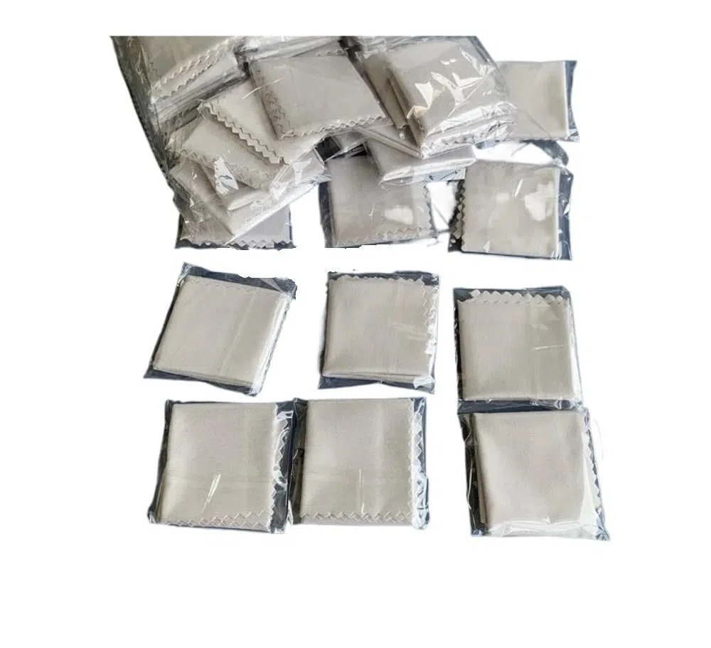 100pcs 145 * 170mm Imballaggio Individuale Grigio Microfibra Occhiali Panno di Pulizia Per Lenti Telefono Schermo Salviette di Pulizia