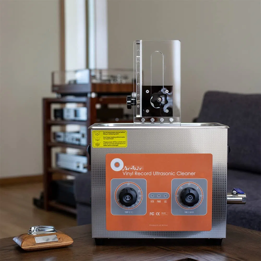 Macchina per la pulizia dei dischi in vinile, capacità 4 litri con timer di riscaldamento, rondella LP professionale da 140 W per album in vinile da 30,5 cm, pulizia e manutenzione efficaci