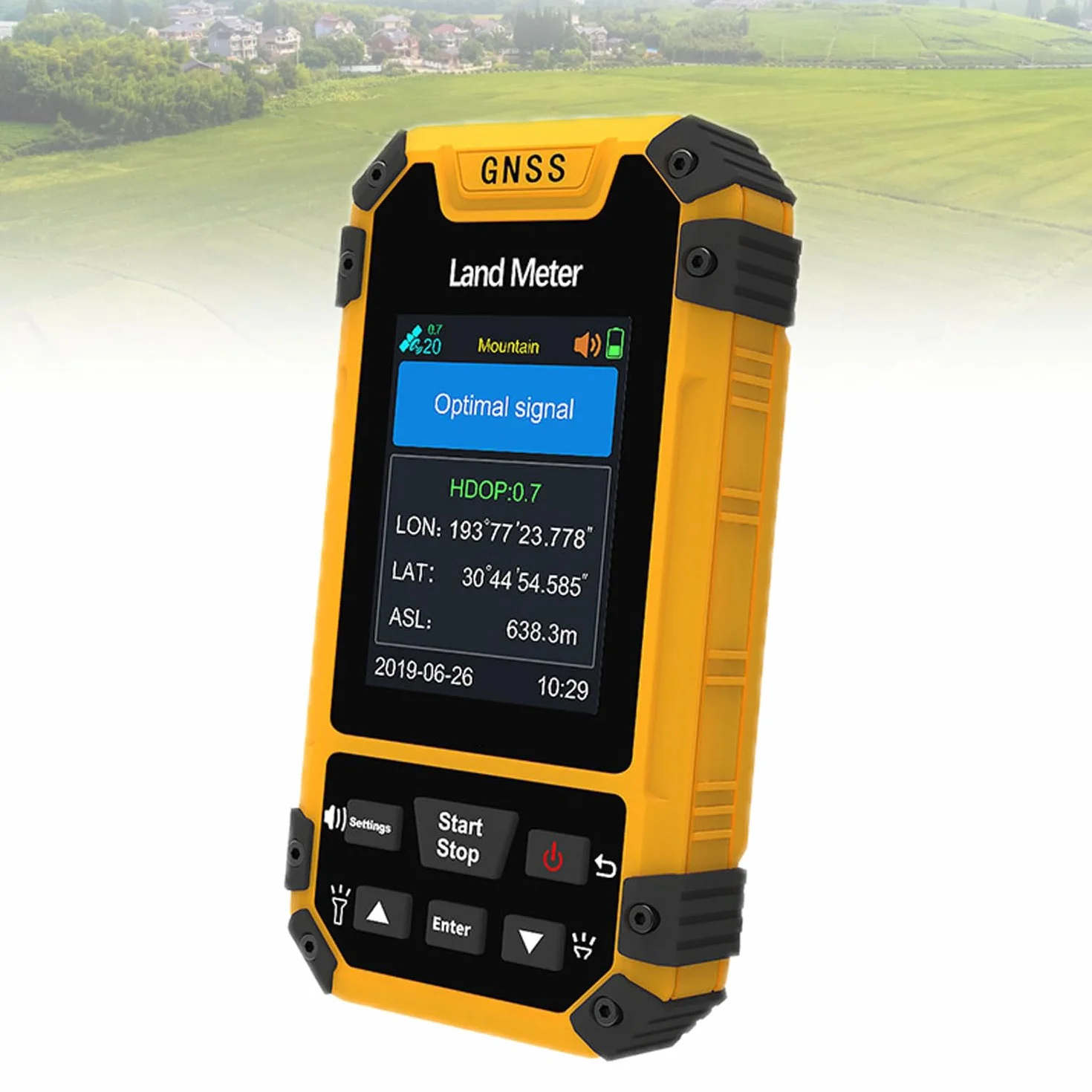 Apparecchiatura di indagine GPS, geometra elettronica con 200 esportazione di dati, navigazione ad alta precisione, GPS portatile dello schermo LCD per terreni agricoli e laghi