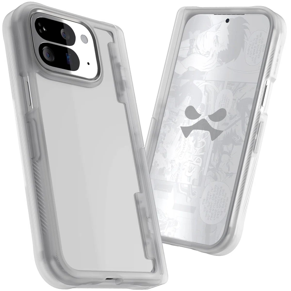 Ghostek Covert per Clear Pixel 10 Pro Fold - Custodia con cavalletto integrato e protezione completa per cardine, progettata per Google Pixel10 Pro Fold 2025 (8 pollici), colore: trasparente opaco.