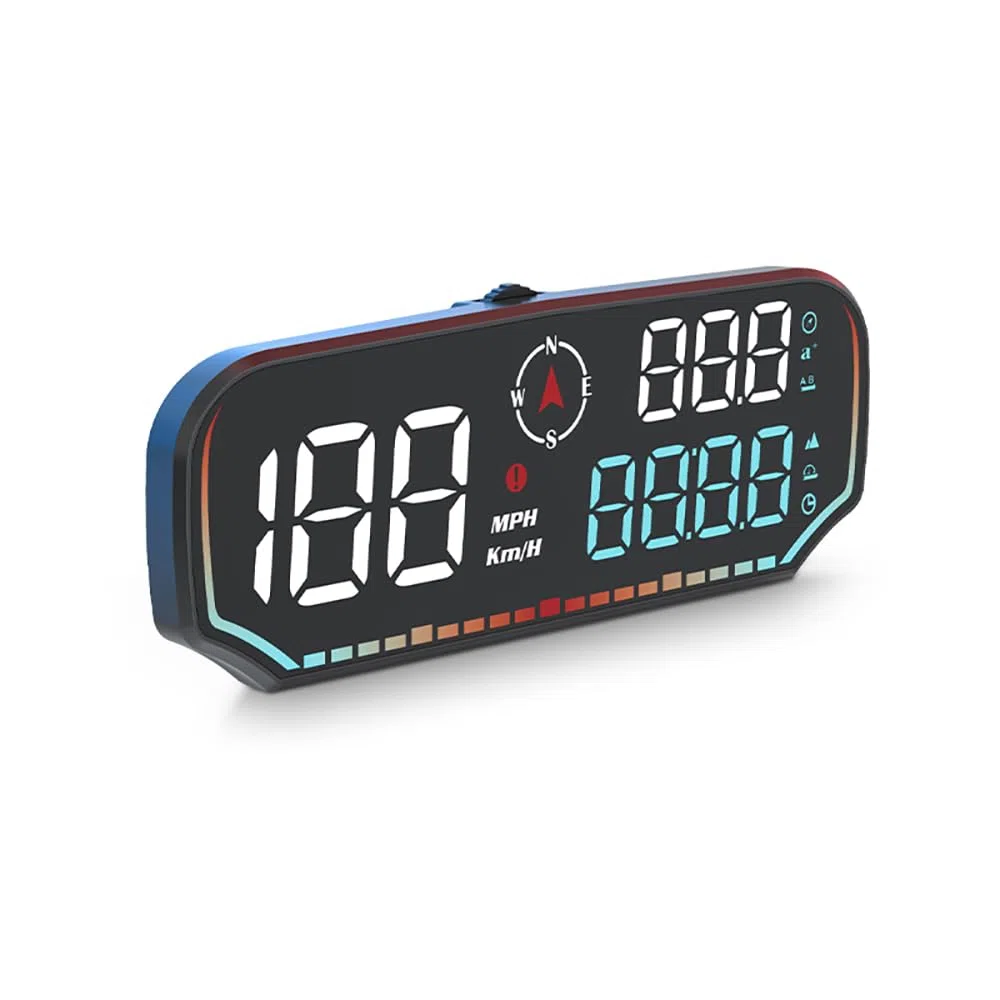 OBEST Car HUD Auto Head Up Display Auto HUD GPS- Tachimetro digitale GPS per auto, Allarme Velocità,con supporto a ventosa girevole