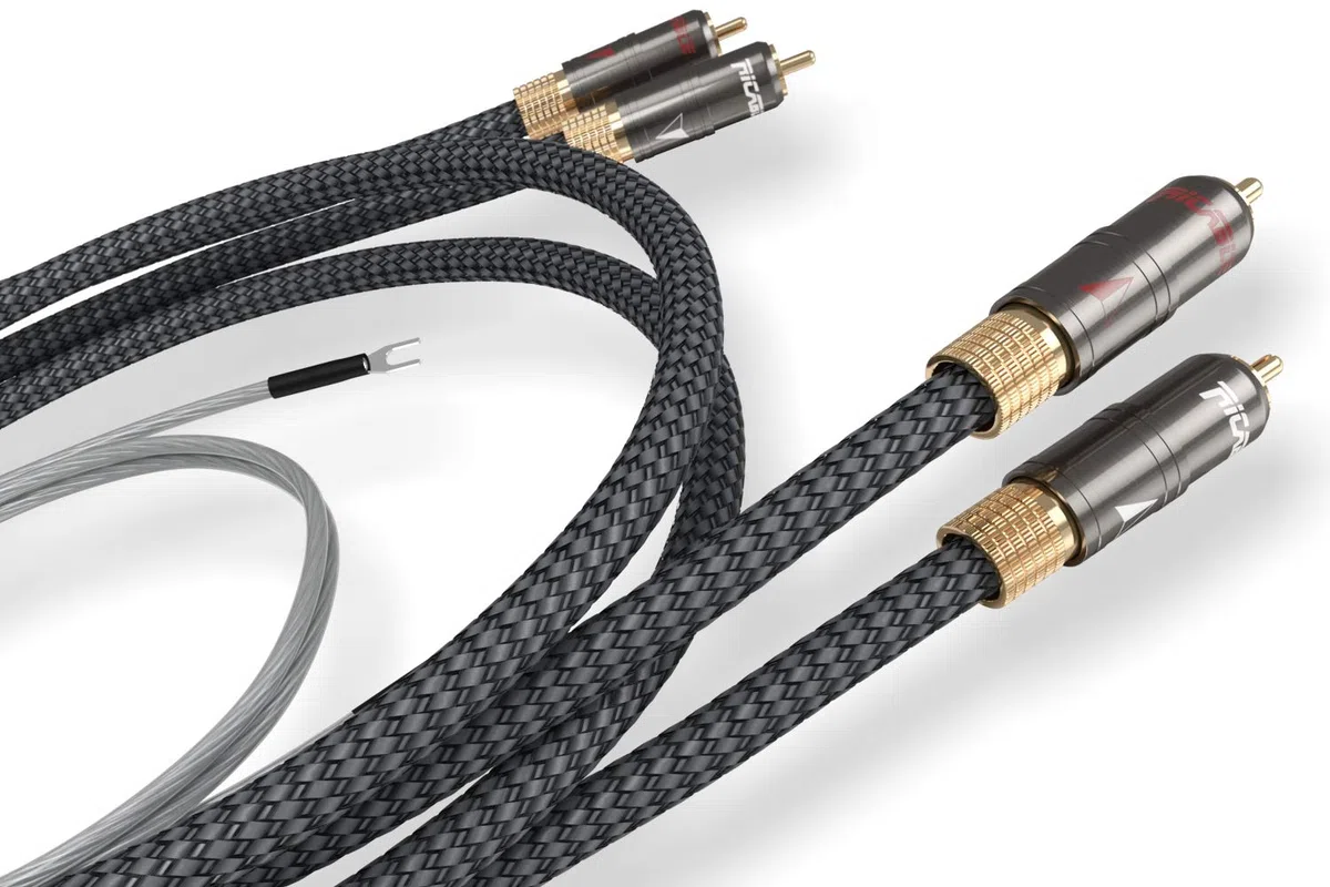 Ricable MT1 MAGNUS 2 x 1 mt - Cavo High-End Audio Stereo RCA per Giradischi