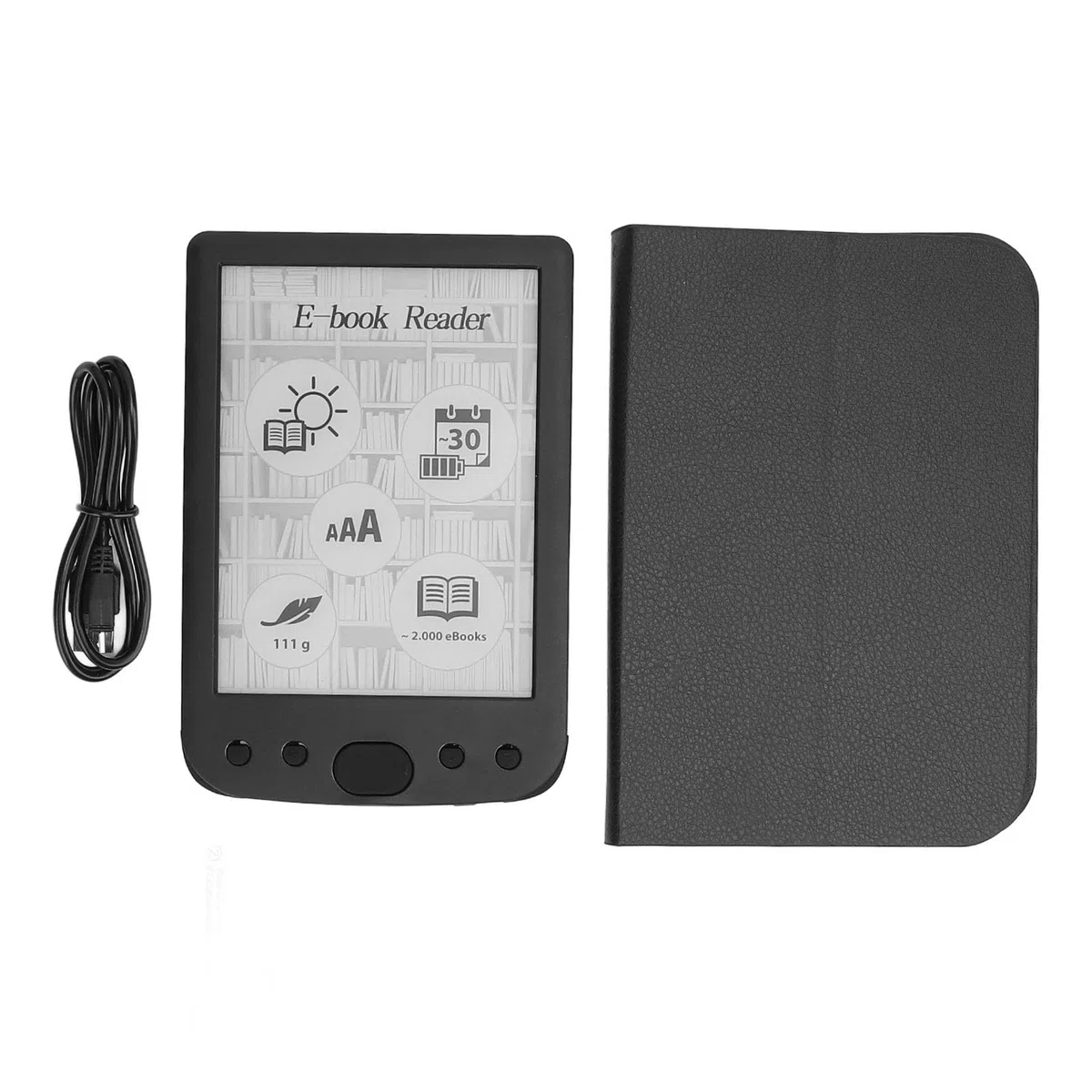 Lettore Elettrico Digitale Design Elegante Touch Screen da 6 Pollici Memoria 8G Durata della Batteria di Lunga Durata