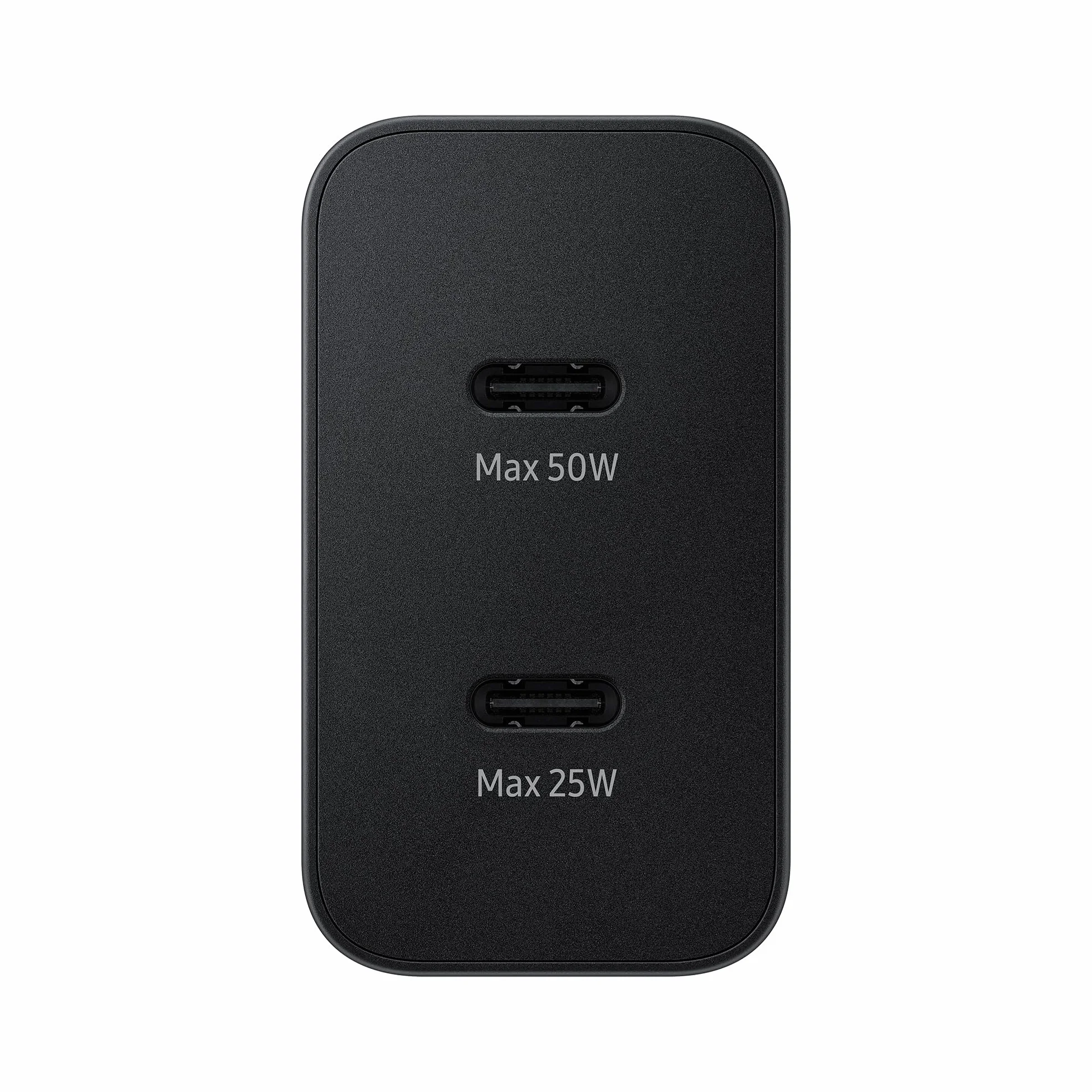 Samsung EP-T5020 Caricabatterie originale 50W Super Fast Charging, 2 porte USB Type-C, (con cavo), Nero