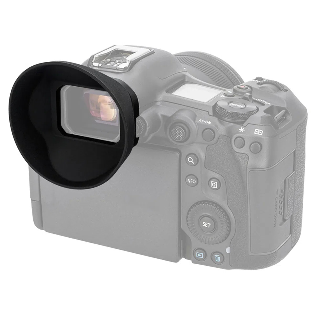 JJC Mirino oculare rotondo in morbido silicone per fotocamera Canon EOS R5 Mark II