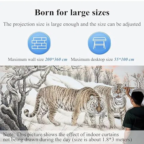 Proiettore artistico intelligente per disegno, misura e angolazione regolabili, compatibile con più dispositivi, ideale per artisti e principianti
