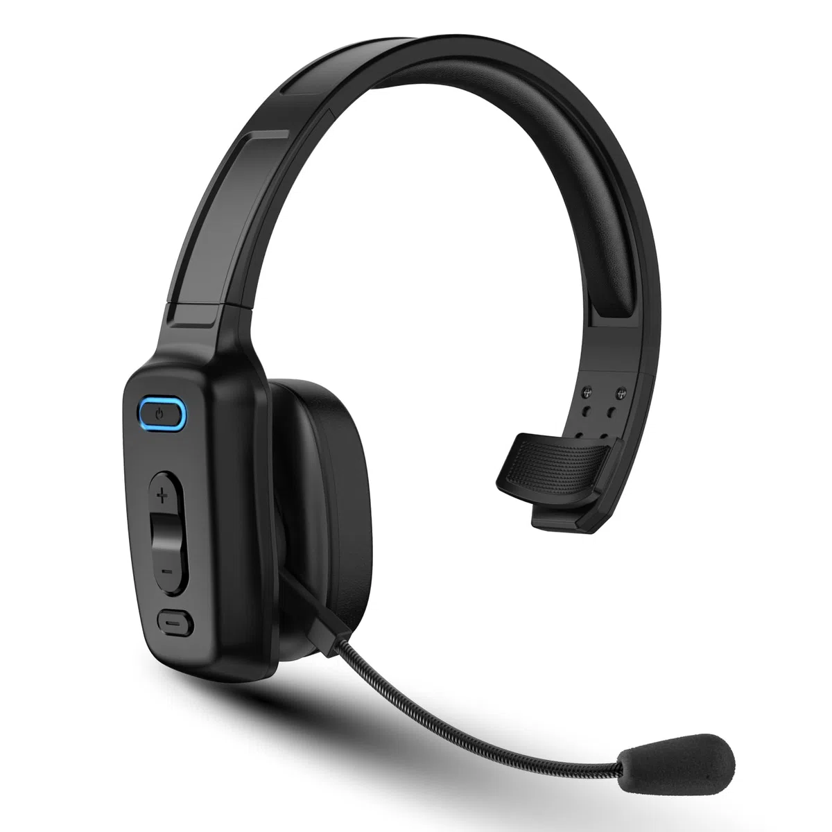 LEAYU Cuffie Bluetooth, 60 ore con cancellazione del rumore V5.2, cuffie wireless con microfono, pulsante muto, multipunto, per cellulari, PC, computer, camion, autista, ufficio, lavoro, nero