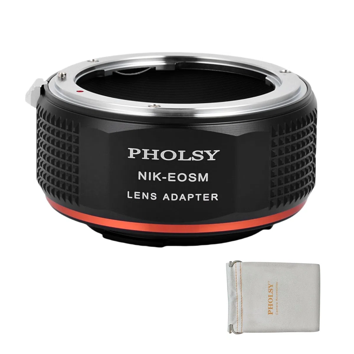 PHOLSY Anello Adattatore Messa a Fuoco Manuale Compatibile con Obiettivi Nikon F, AI, AIS, AF, AF-I, AFS Mount e Canon EF-M (EOS M) Mount Corpo Fotocamera, Nikon F su EF-M, Nikon F su EOS M