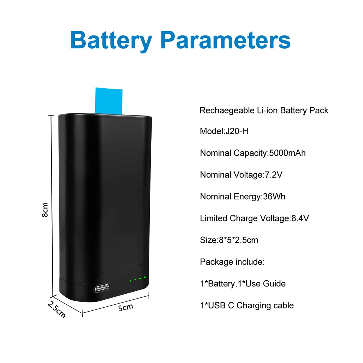 Batteria di ricambio SLODA per JBL Battery 200, compatibile solo con JBL Partybox 120 Altoparlante portatile ricaricabile (7,2 V 5000 mAh)