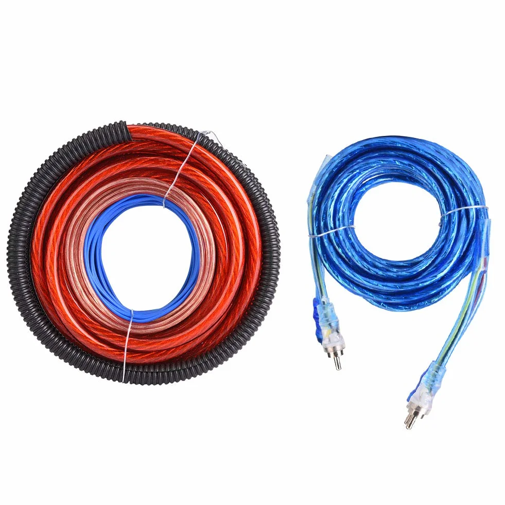 Amplificatore subwoofer per auto, kit di cavi per installazione altoparlanti a 4 calibri 2800W Fusibile