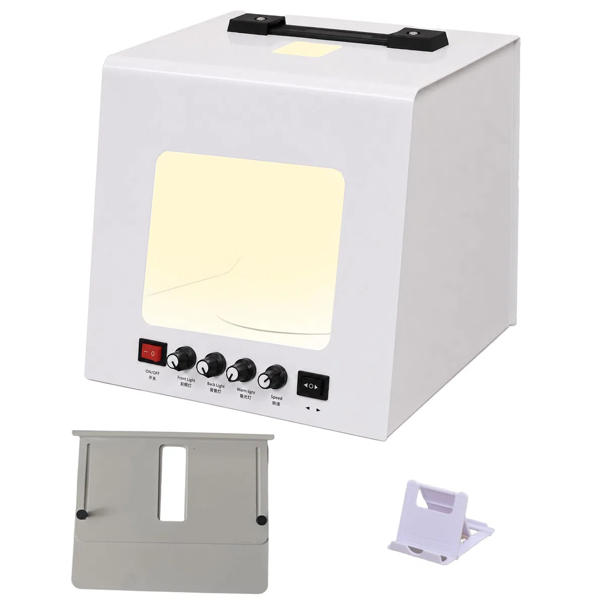 Kit softbox per Gioielli, Cosmetici e Piccoli Oggetti creativi T2 | Progettato per foto compatte di prodotti con montaggio portatile, luce personalizzabile e area di ripresa stabile