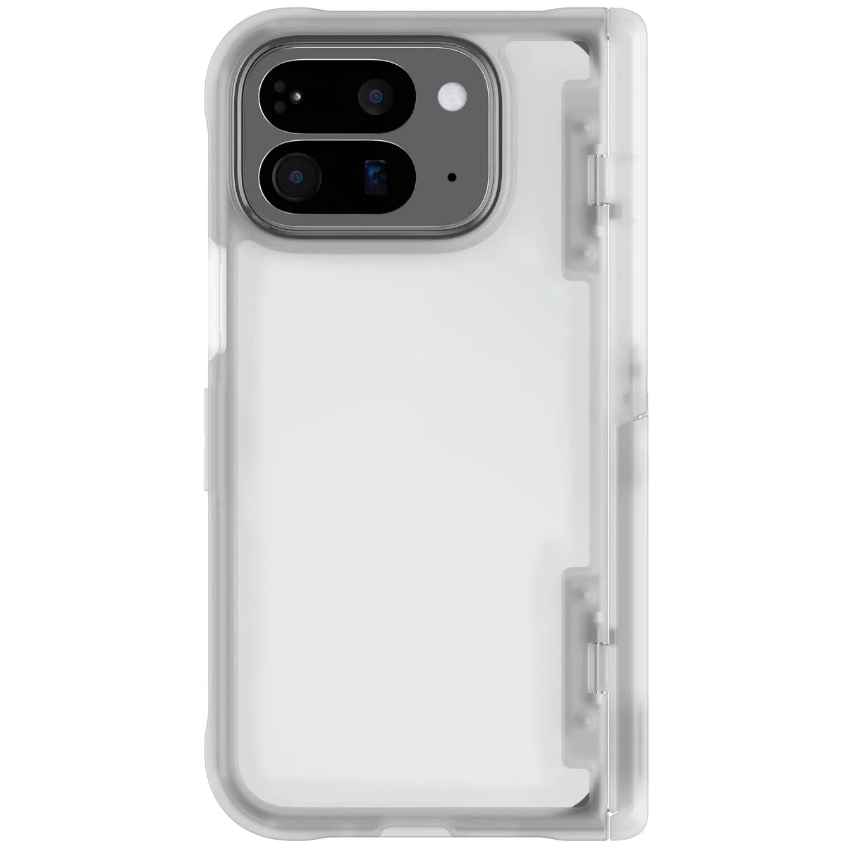Ghostek Covert per Clear Pixel 10 Pro Fold - Custodia con cavalletto integrato e protezione completa per cardine, progettata per Google Pixel10 Pro Fold 2025 (8 pollici), colore: trasparente opaco.