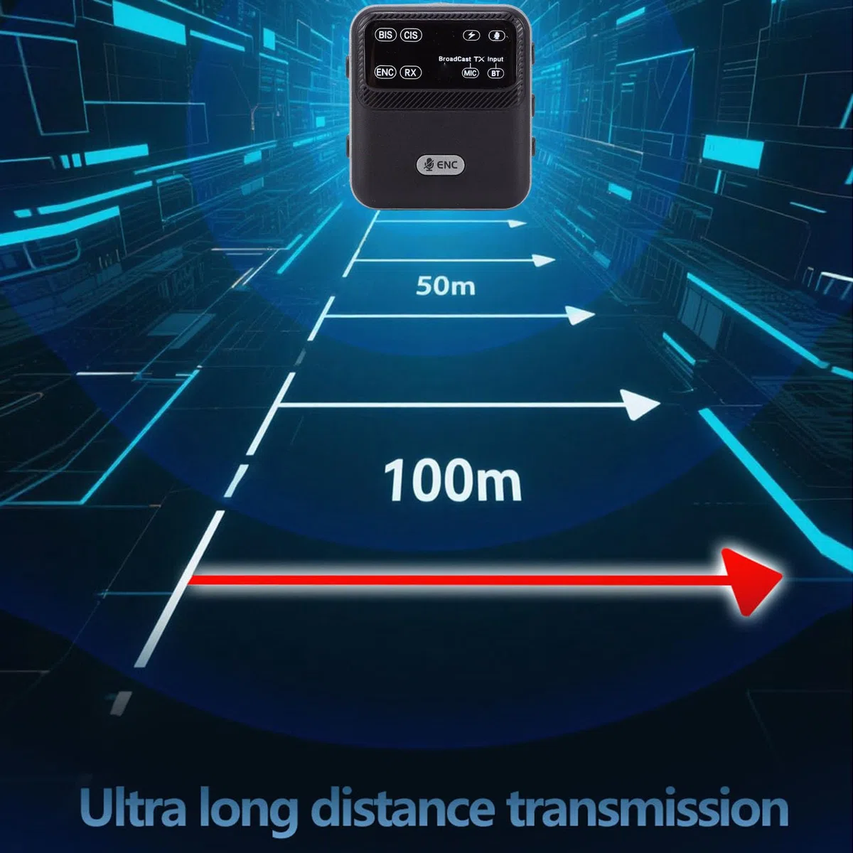 Bewinner Ricevitore Trasmettitore Audio Bluetooth 6.0 Adattatore Audio Wireless a Lungo Raggio da 100 M Trasmissione da a Molti TX Adattatore Musicale a Bassa Latenza per Altoparlanti e
