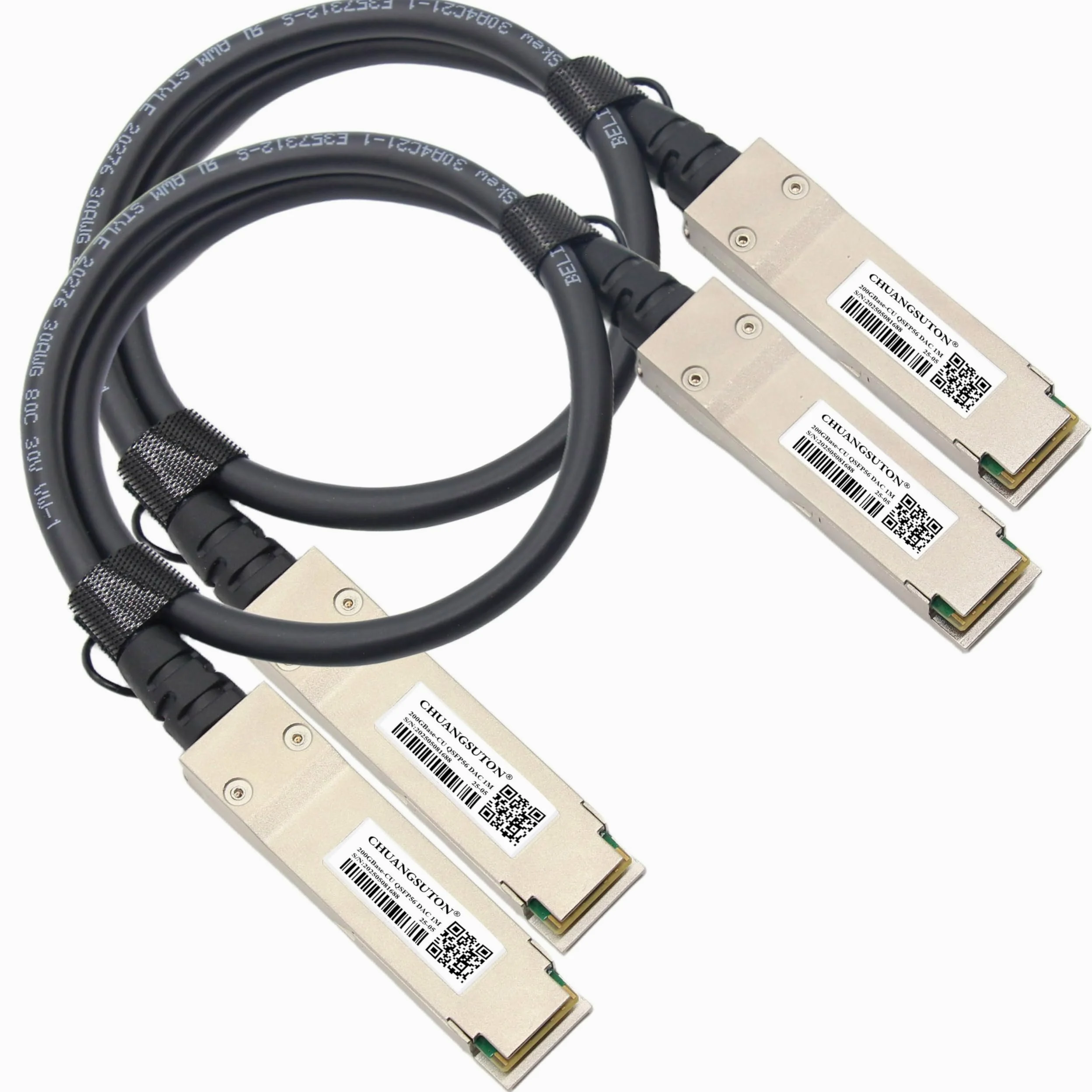 Cavo Ethernet passivo Twinax in rame ad attacco diretto da QSFP56 a QSFP56 PAM4 200 G, compatibile con NVIDIA/Mellanox MCP1650-V001E30 (1 m)