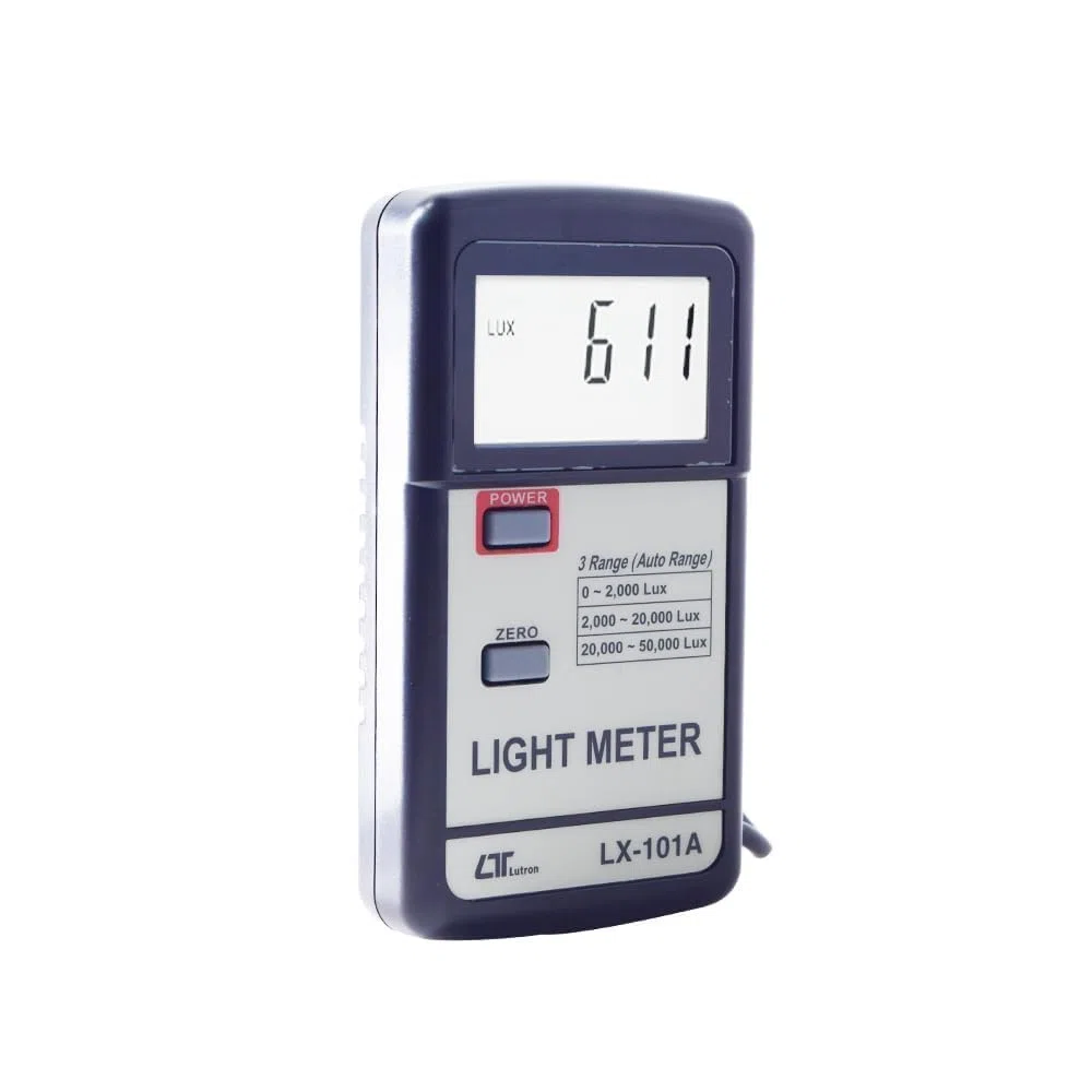 Luxmetro digitale (gamma: 50.000 Lux) per auditorium, teatri, stadi, anfiteatro, sale OT insieme al certificato di calibrazione di fabbrica Modello: Lutron LX-101A