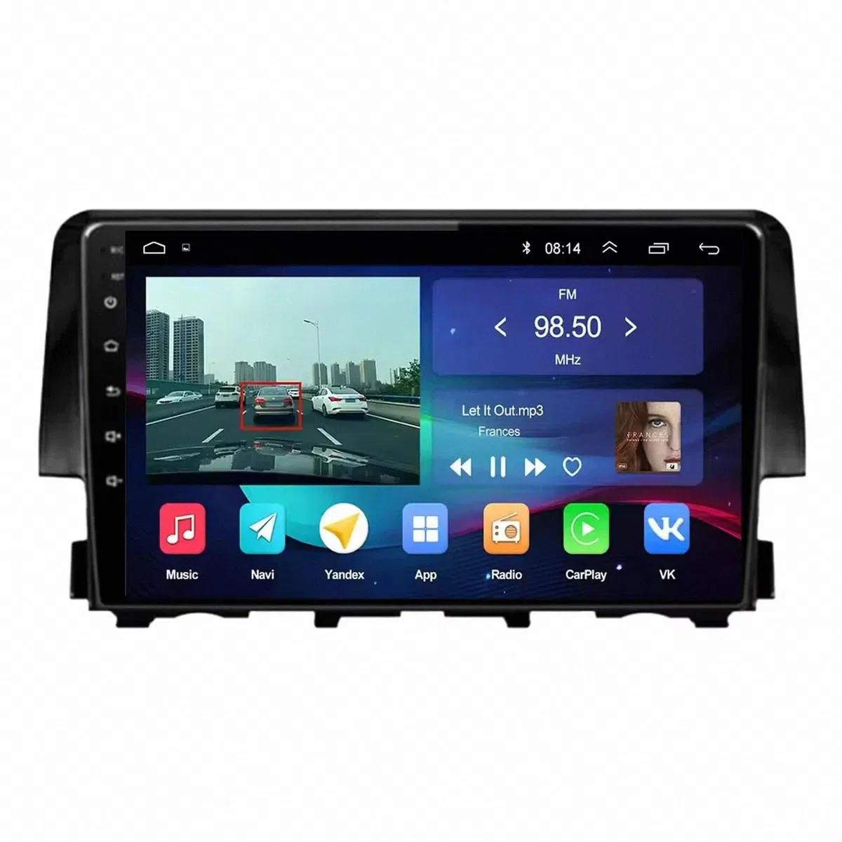 Touchscreen Auto Radio per Honda Civic 10. Wireless Carplay Android Auto Stereo Bluetooth Ips con Pantalla Táctil con Gps Navigatore/Swc/Mirror, 4 Nucleo 4G+64G