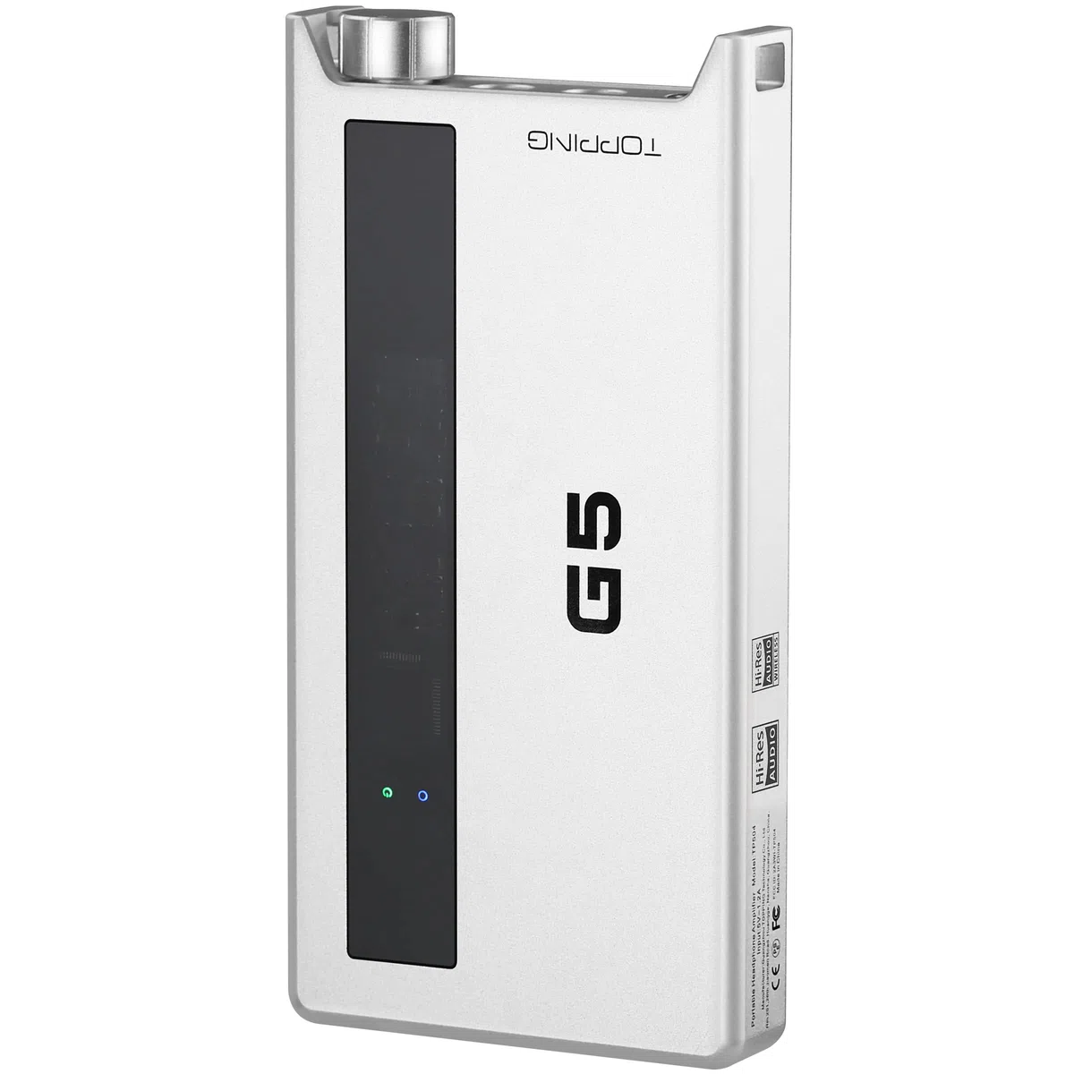Topping G5 Amplificatore e DAC portatile, Hi-Res, dal design compatto, colore argento