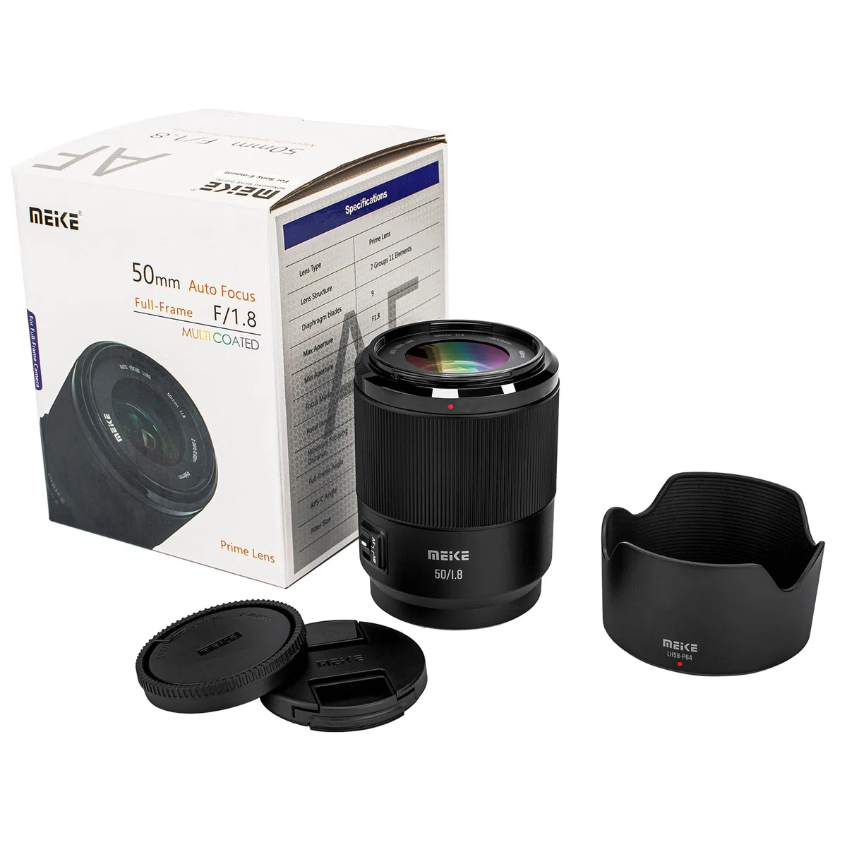 Meike Obiettivo 50mm F1.8 Full Frame AF STM (motore passo-passo) Apertura standard Messa a fuoco automatica Obiettivi fissi per ritratti Prime per fotocamere Mirrorless Nikon Z Mount Z5 Z6 Z7 Z9 Z6II