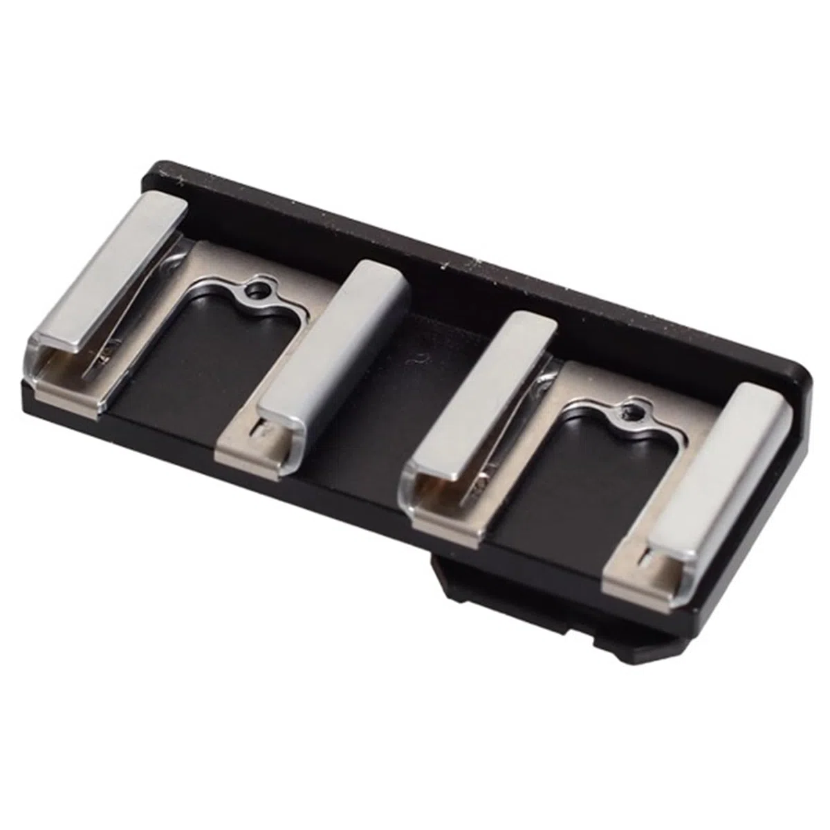 Adattatore di montaggio a slitta fredda, staffa di estensione a doppio stivale, con foro filettato da 1/4", staffa di estensione a doppio avvio, per fotocamere e videocamere, luce LED flash, testa a