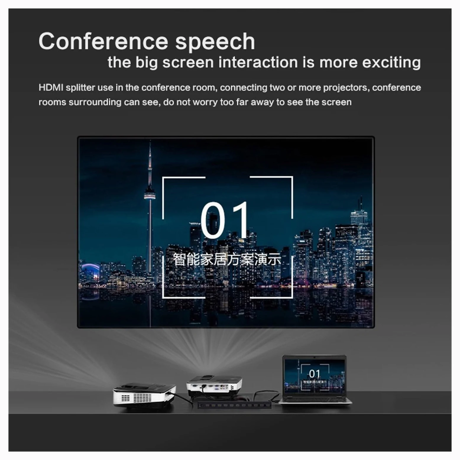 Convertitori video, Splitter 4K 60Hz 1x10 1 IN 2 4 6 8 10 Uscita Splitter 1x4 1x2 Convertitore video 2.0 for PS4 PC DVD su monitor TV