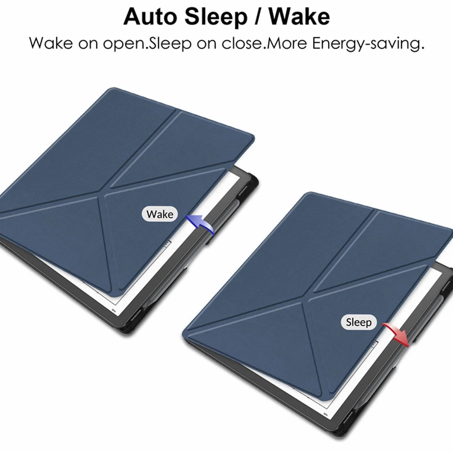 Copertina per Libro in Pelle PU Sottile e Leggera, Copertura Automatica da 10,2 Pollici con Portapenne per Kindle Scribe 2024 2022 (BLUE)