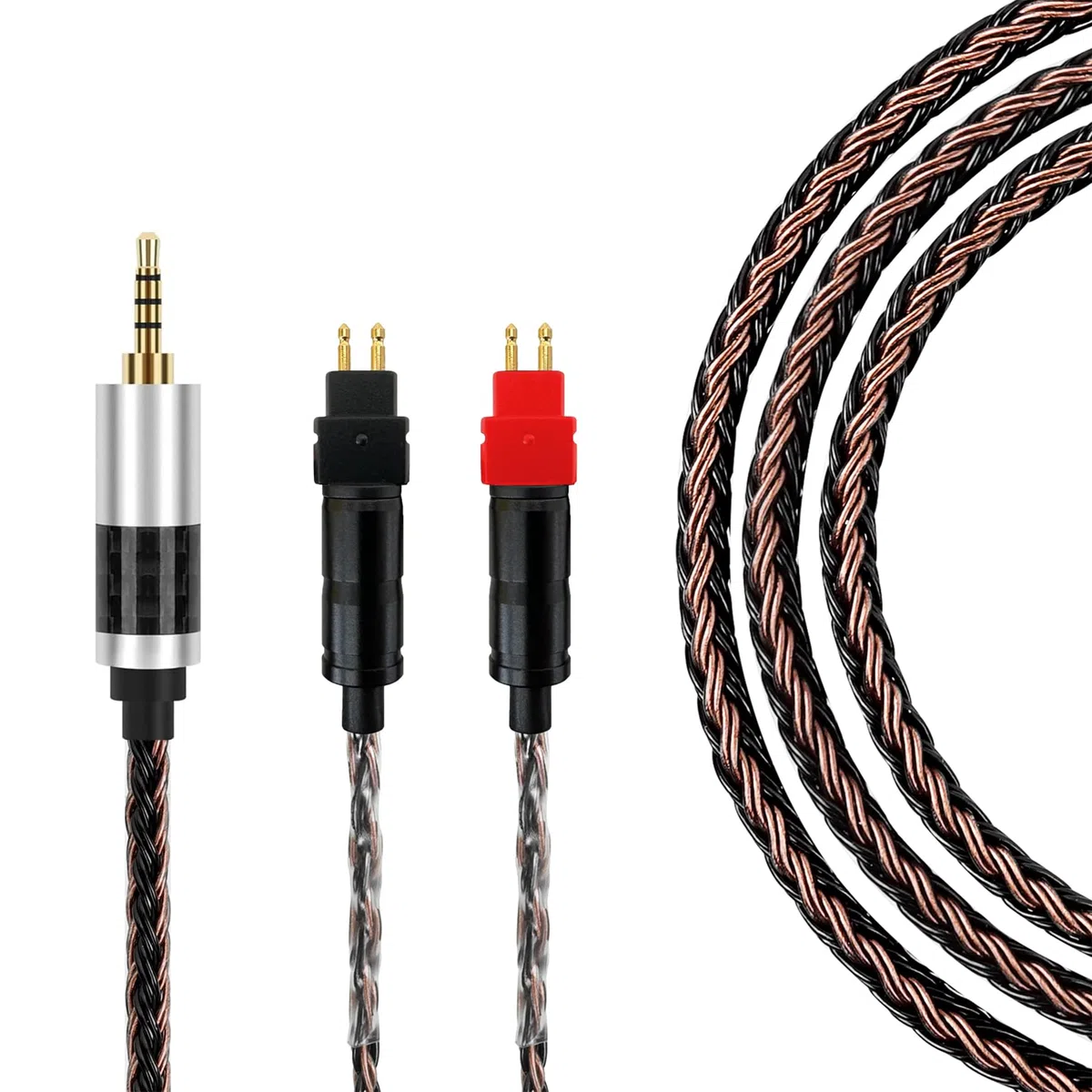 Cavo bilanciato per cuffie da 2,5 mm Gen 2, compatibile con cavo Sennheiser HD600, HD 660S2, HD 660 S, HD 650, HD6XX, HD58X/5N OCC, cavo intrecciato placcato argento per lettori musicali M17, M15,