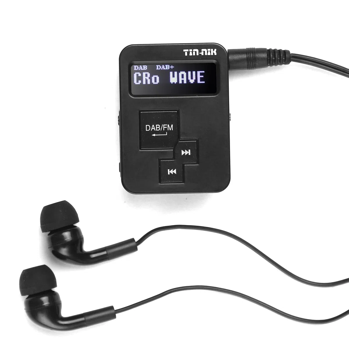Tin-Nik DAB-379 - Radio Digitale Portatile DAB+/FM Mini - Pocket DAB per Sport, Passeggiate, Corsa o Ciclismo, Batteria Ricaricabile, Auricolari Stereo Inclusi