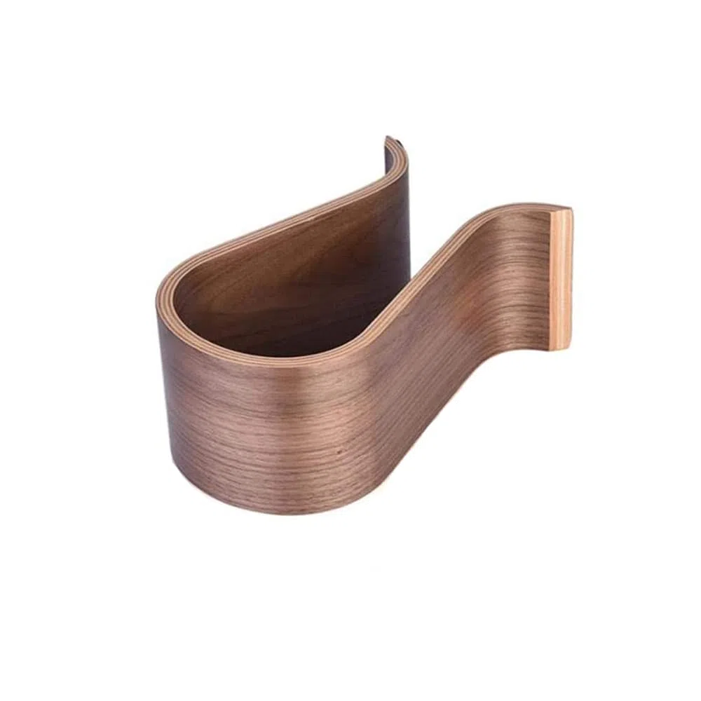 Supporto per casco in legno di noce, supporto per cuffie audio, porta casco universale, a forma di U, ecologico, durevole, antiscivolo, per casa, ufficio, negozio (marrone)