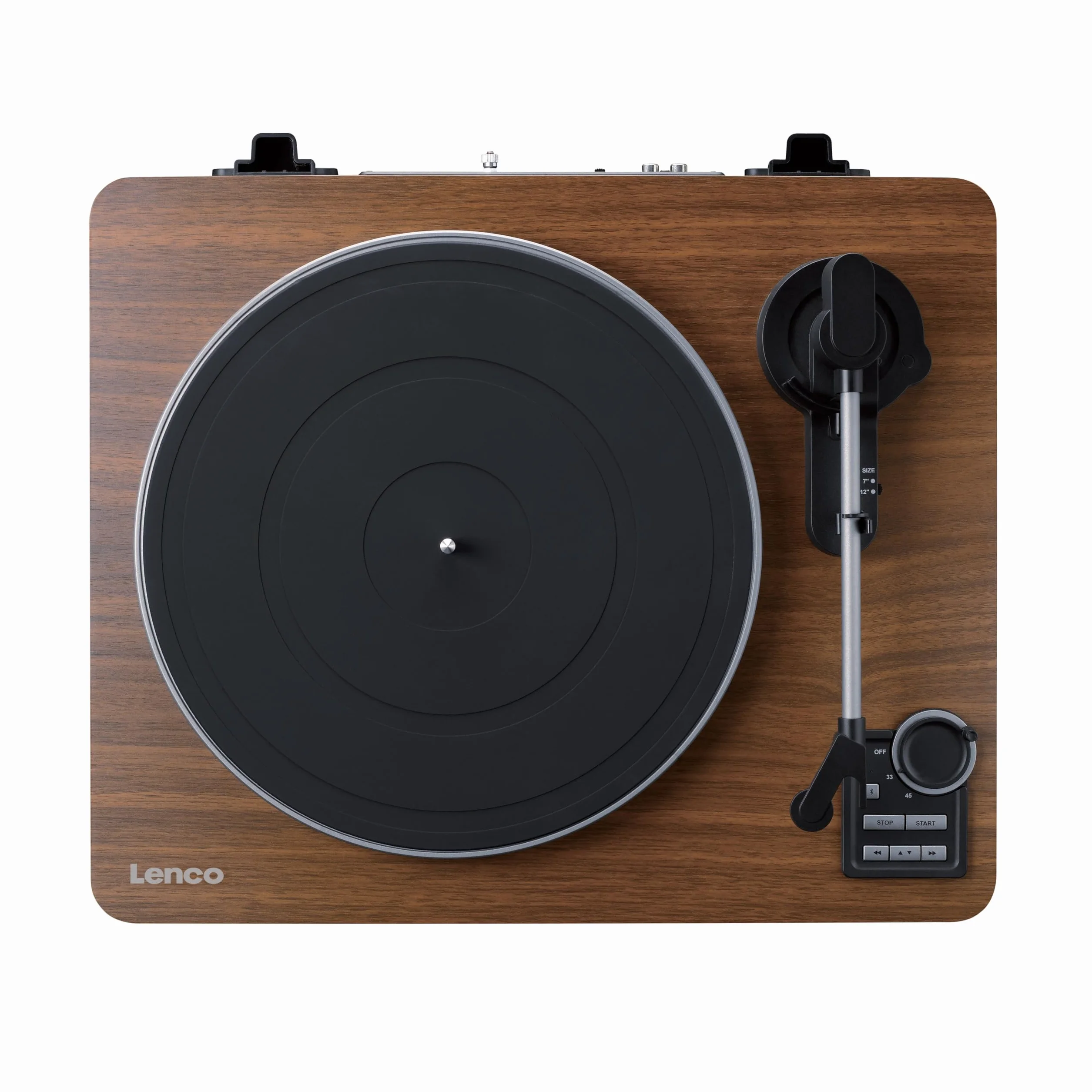 Lenco LBTA-165WD Giradischi, Giradischi Vinili, Bluetooth, automatico - Corpo in legno - Piatto in metallo e pickup AT3600L - Auto Start & Auto-Return - (33/45 giri/min) - Integrato - Legno