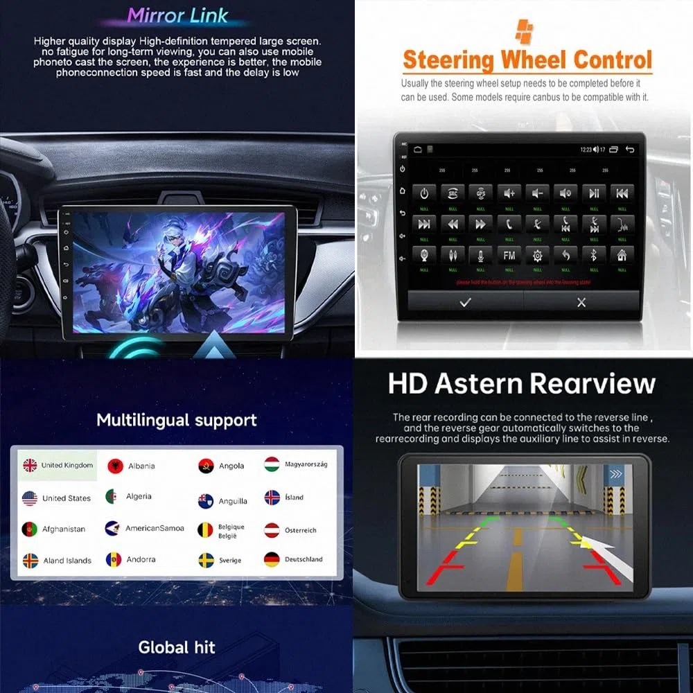 Radio Macchina Touch Screen per Honda CRV 2007-2011 Wireless Carplay Android Auto Stereo Auto Bluetooth Ips con Pantalla Táctil con Gps, 8 Nucleo 8G+256G
