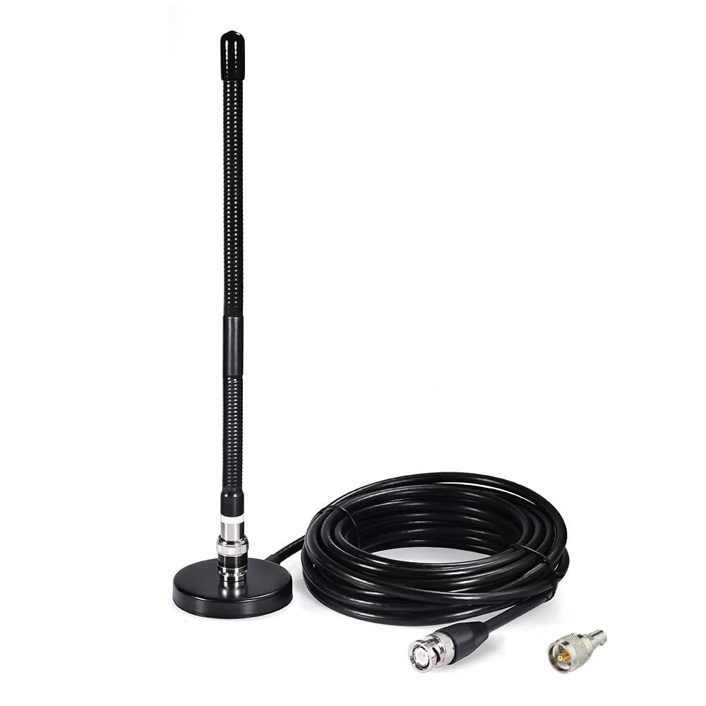 Bingfu Antenna CB Veicolare 27 MHz Frusta Morbida Base Magnetica Connettore BNC e PL259 Compatibile con Cobra Midland Uniden Maxon President Camion Camper Auto Radio Scanner Radio Mobile