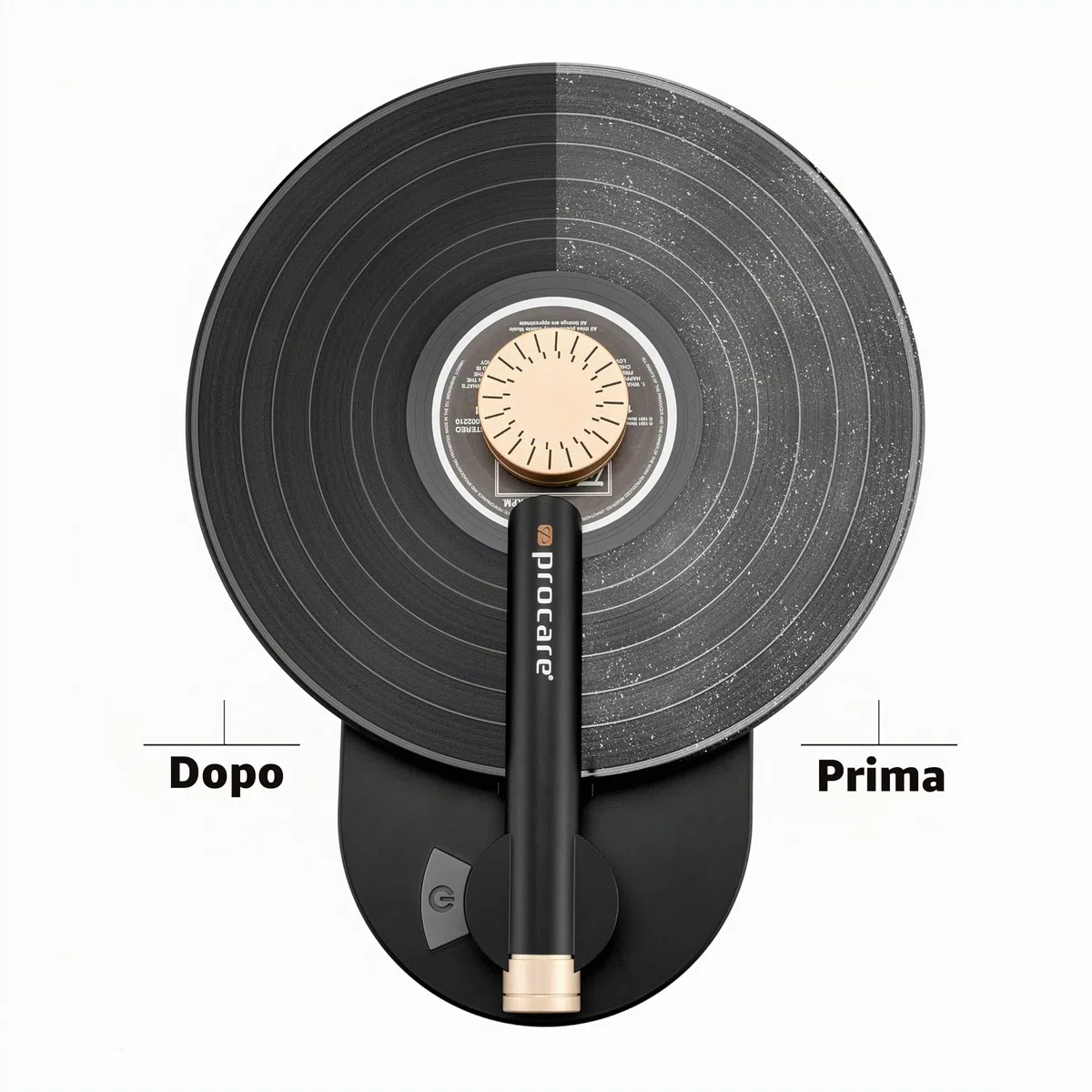 Procare Vinyl-Xperience - Kit di pulizia per dischi PRO: include una macchina per la pulizia dei dischi, spazzola antistatica in fibra di carbonio, spazzola per dischi in morbido velluto, soffiatore