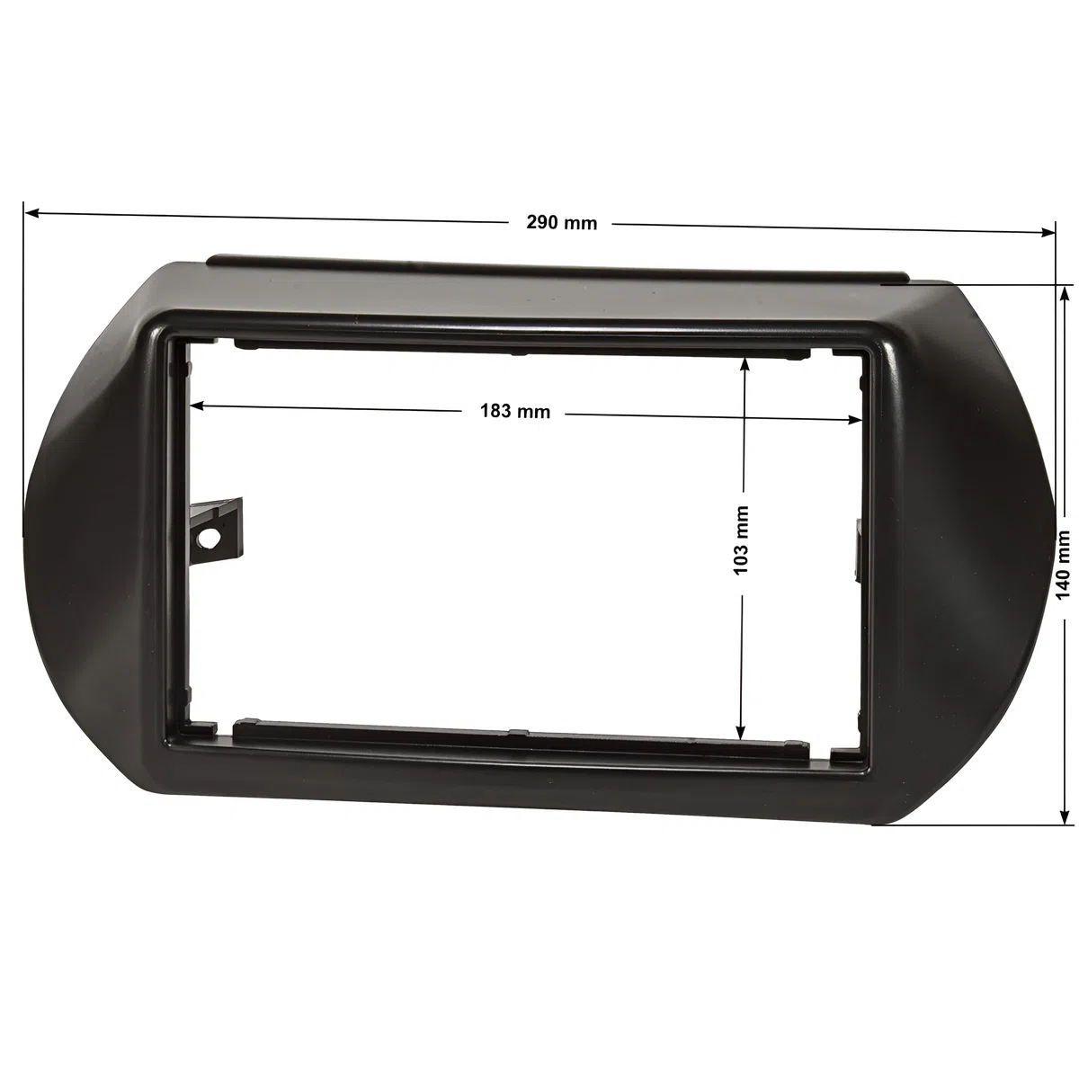 Kit montaggio autoradio 1DIN/2 DIN per Peugeot Bipper – Fiat Fiorino/Qubo – Citroen Nemo.