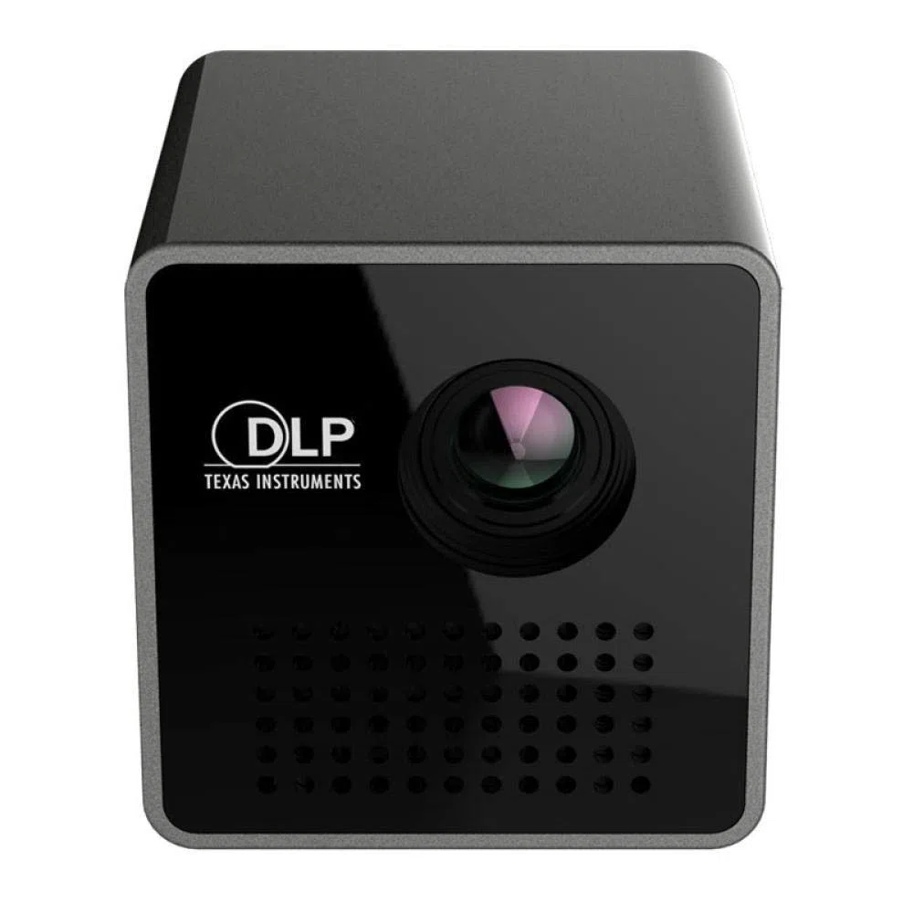 llv Mini proiettore DLP portatile con proiezione wireless e cablata, HDMI, VGA, USB, nero