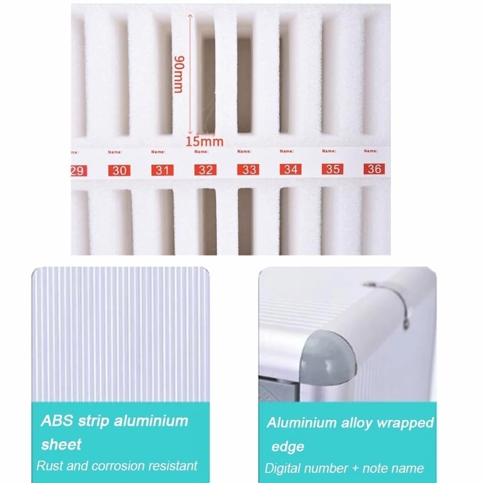Scatola portaoggetti per Telefono Cellulare da 12-60 Slot, mobiletto portaoggetti in Lega di Alluminio, Scatola portaoggetti da Parete per Scuola, Fabbrica, Azienda (Argento-B, 24) (Argento