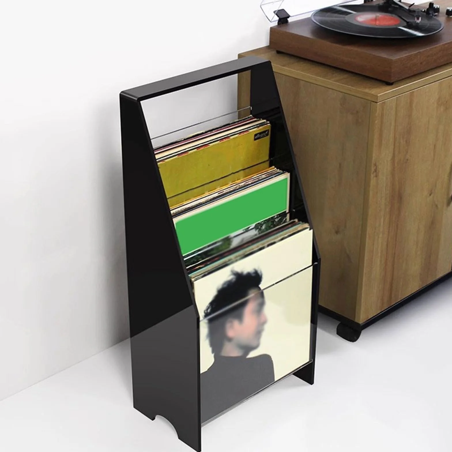 Ufficio Riviste for CD porta dischi in vinile acrilico a gradini Scaffale porta dischi
